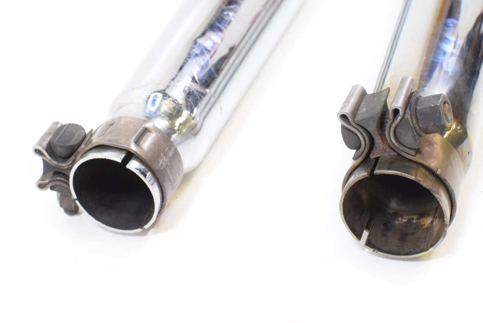 2002 Harley Touring FLHT Electra Glide Loud Open Exhaust Slip On Mufflers Pipes - Image 8