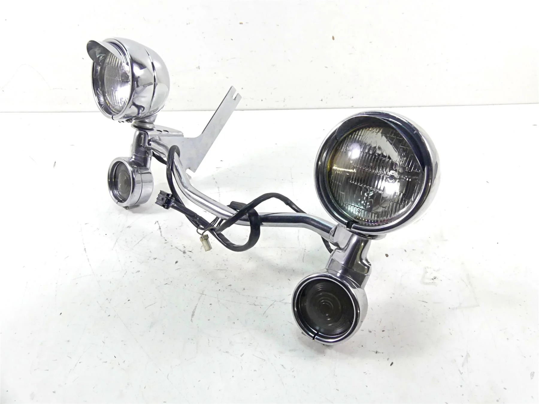 2002 Harley Touring FLHTC Electra Glide Front Spot Light Blinker Set 68712-94A - Image 4