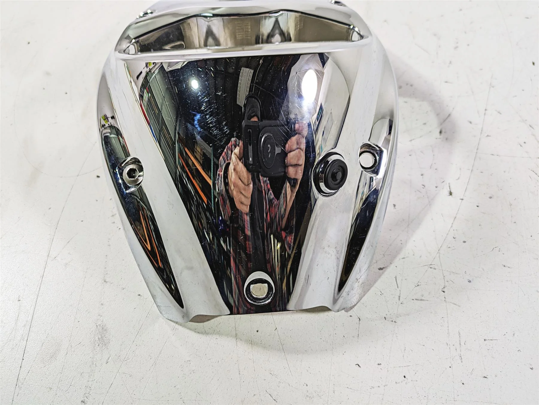 2002 Honda VTX1800 Retro Fuel Gas Petrol Tank Chrome Dash Cover 17621-MCV-000 - Image 6