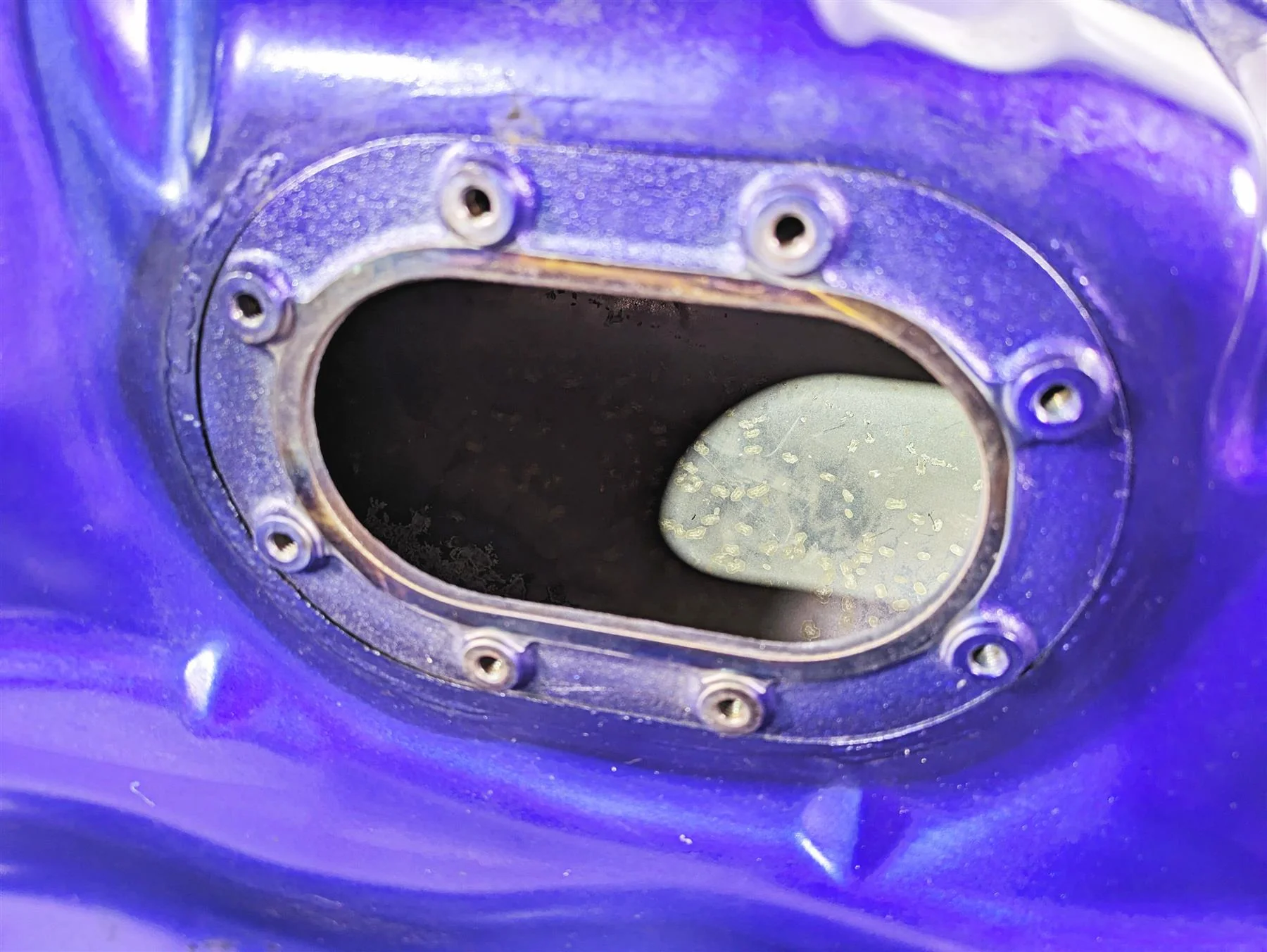 2002 Honda VTX1800 Retro Fuel Gas Tank Pearl Chromium Purple -Read 17520-MCV-670 - Image 12