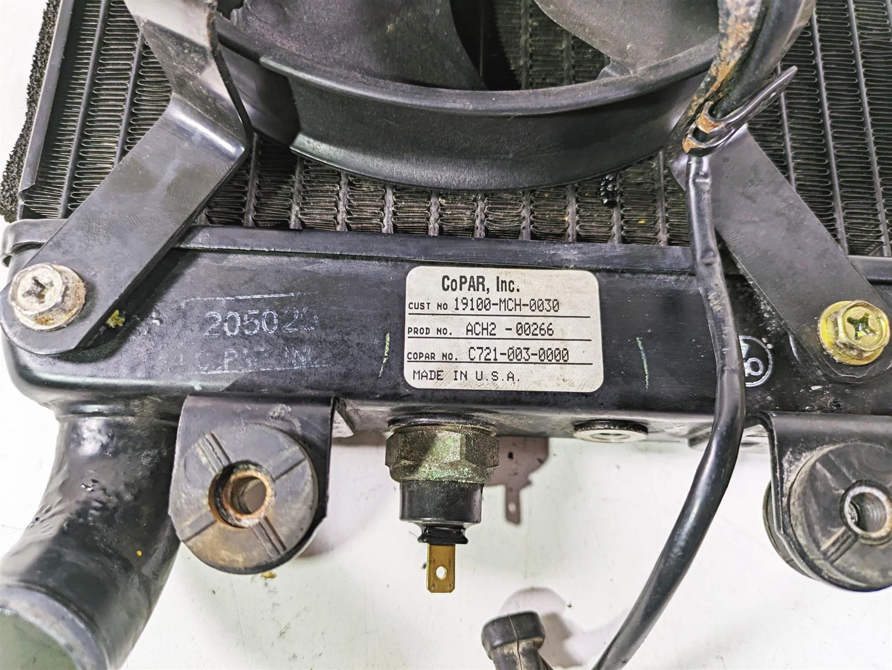 2002 Honda VTX1800 Retro Radiator Fan Reservoir Thermostat Set 19010-MCH-C20 - Image 2