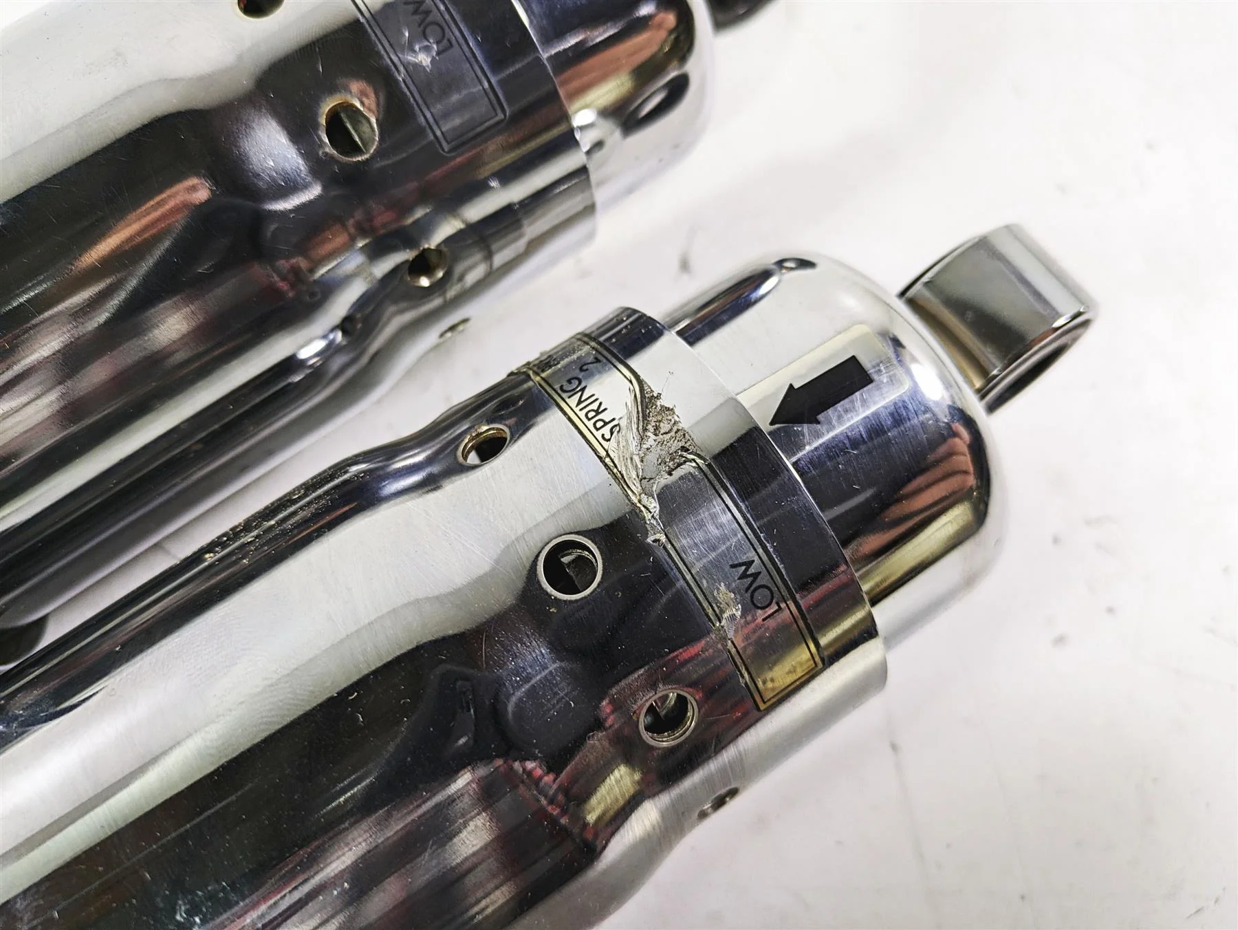 2002 Honda VTX1800 Retro Straight Showa 12 1/2" Rear Shock  Set  52400-MCV-003 - Image 9