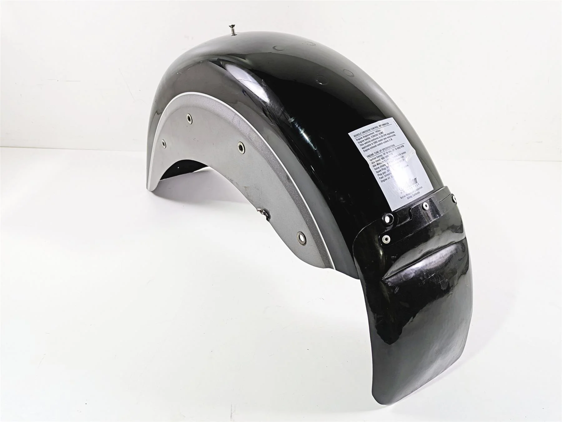 2002 Indian Spirit Deluxe Rear Fender Black Silver - Bent 89-301 - Image 12