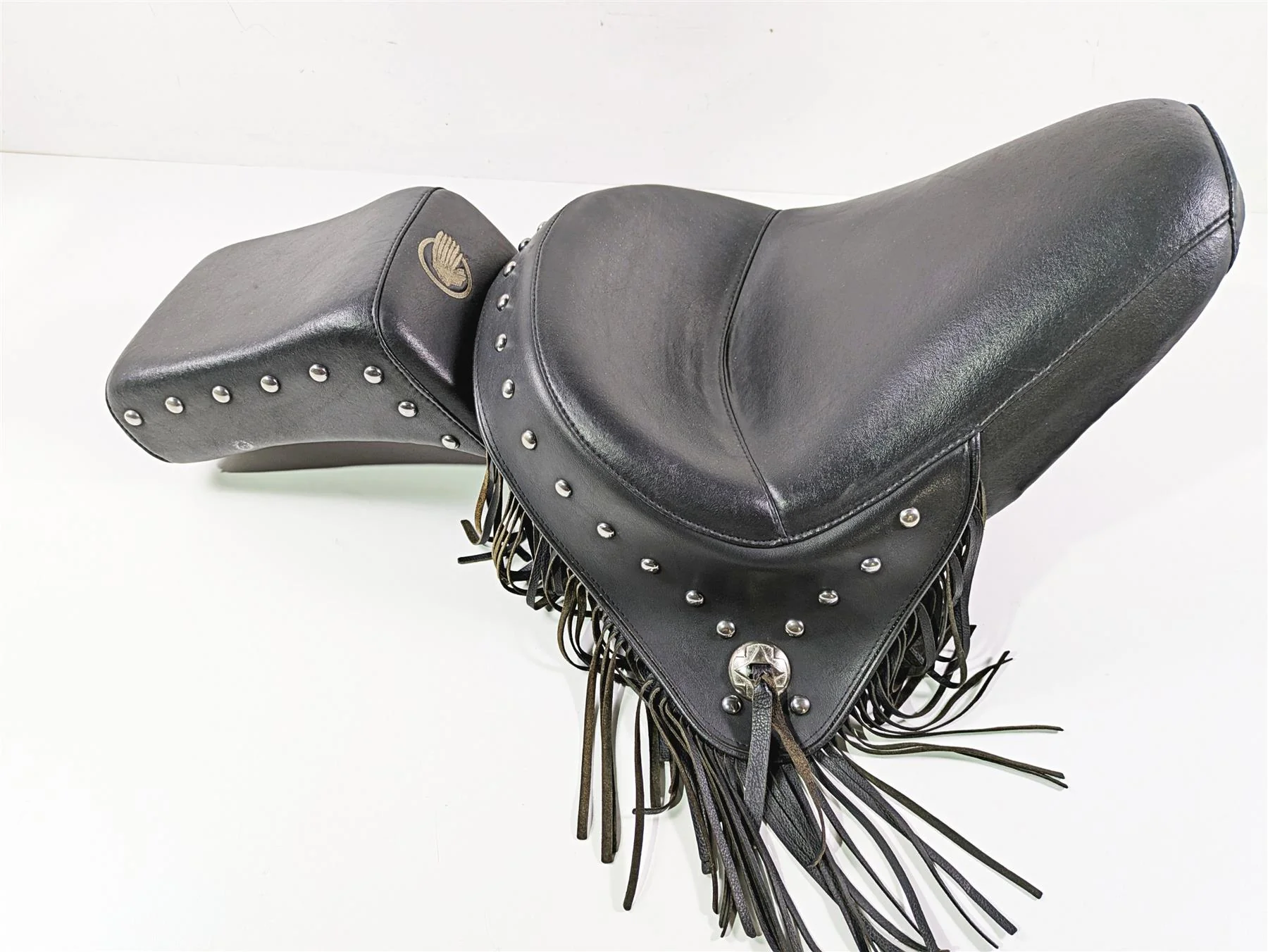 2002 Indian Spirit Deluxe Rider Passenger Studded Seat Saddle 62-097