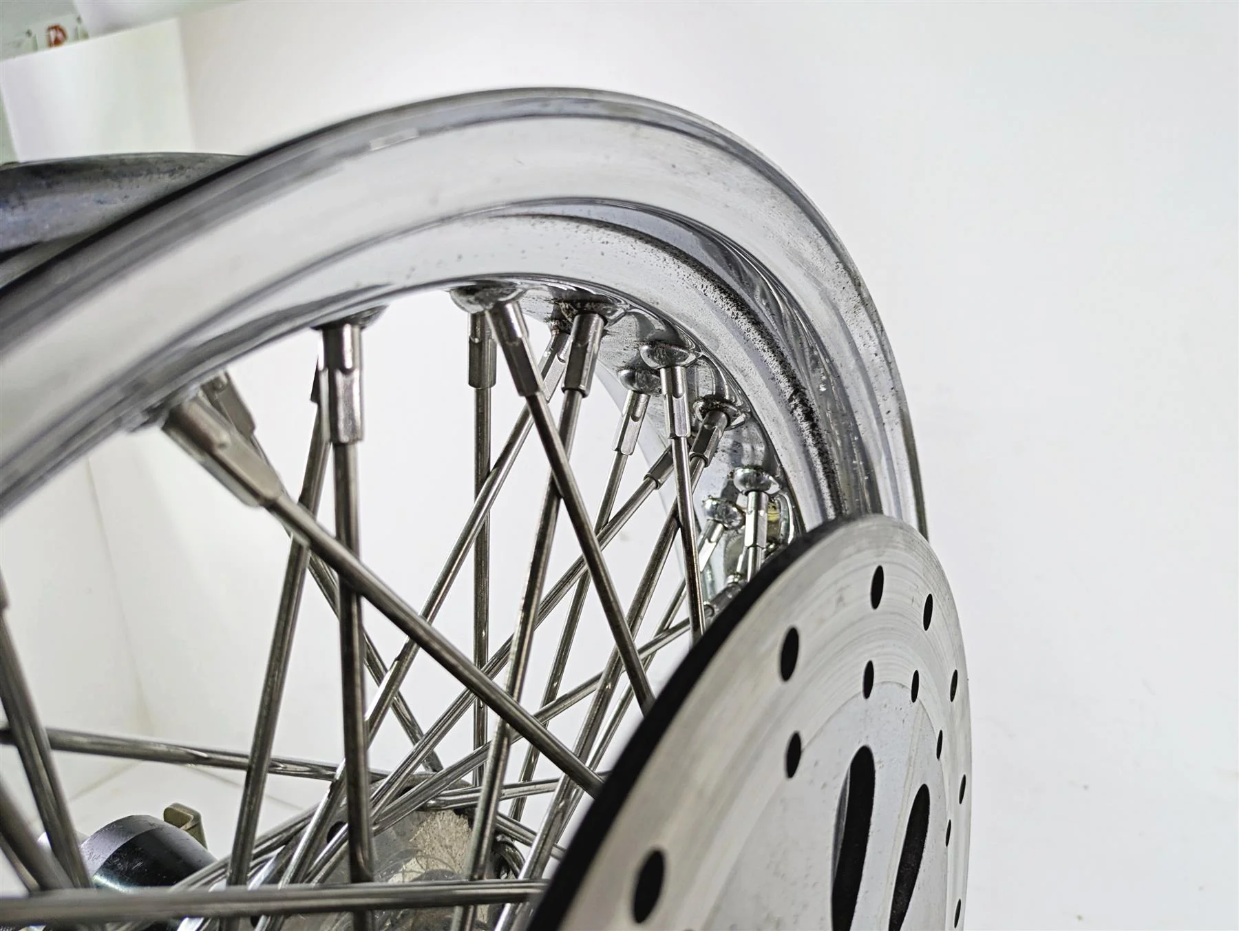 2002 Indian Spirit Deluxe Spoke Front Wheel Rim & Rotor 16x3.5 1mm Runout 21-950 - Image 11