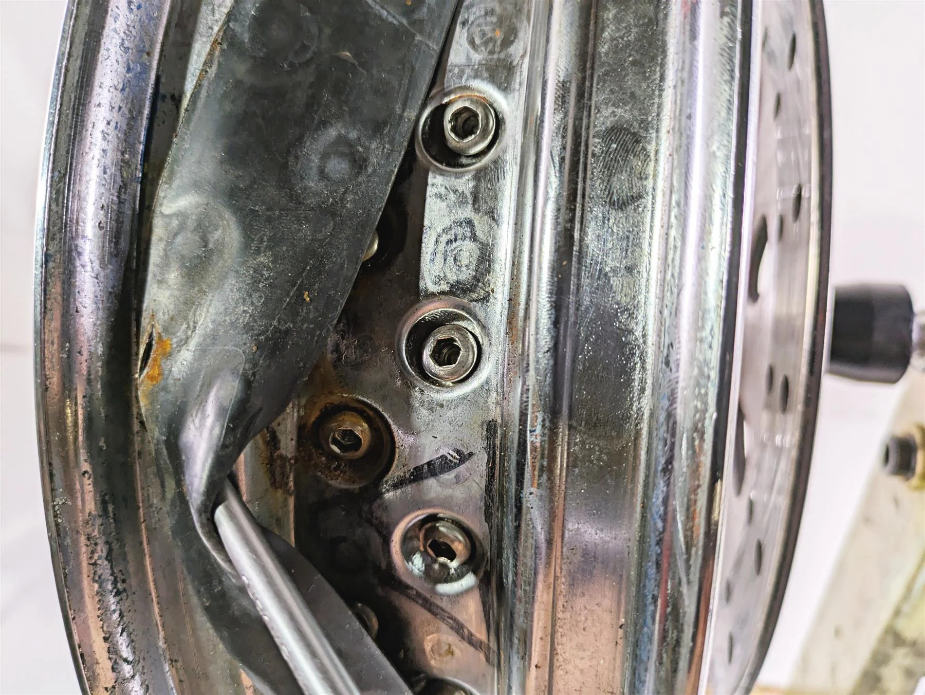 2002 Indian Spirit Deluxe Spoke Front Wheel Rim & Rotor 16x3.5 1mm Runout 21-950 - Image 3