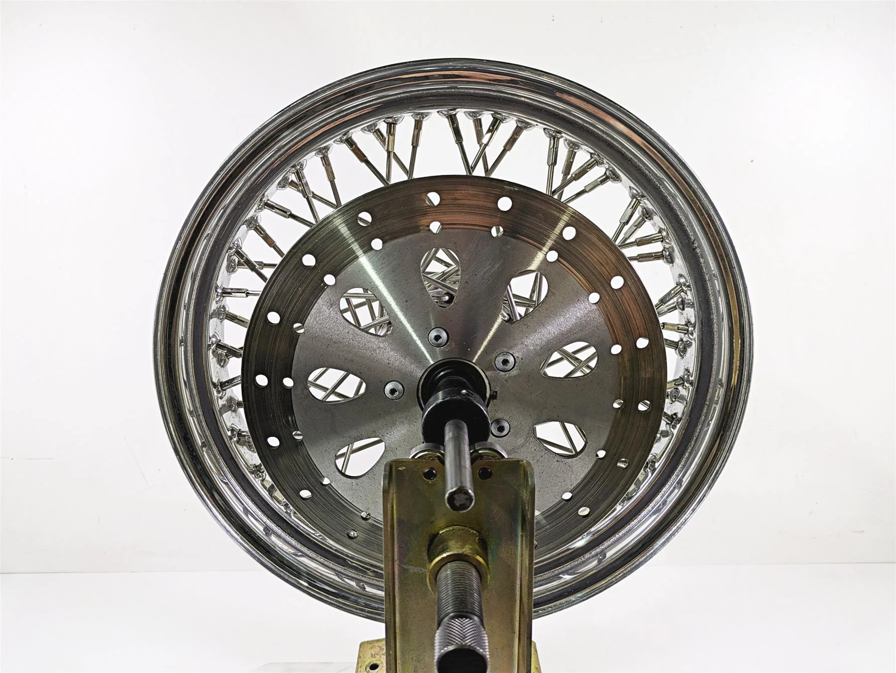 2002 Indian Spirit Deluxe Spoke Front Wheel Rim & Rotor 16x3.5 1mm Runout 21-950 - Image 4