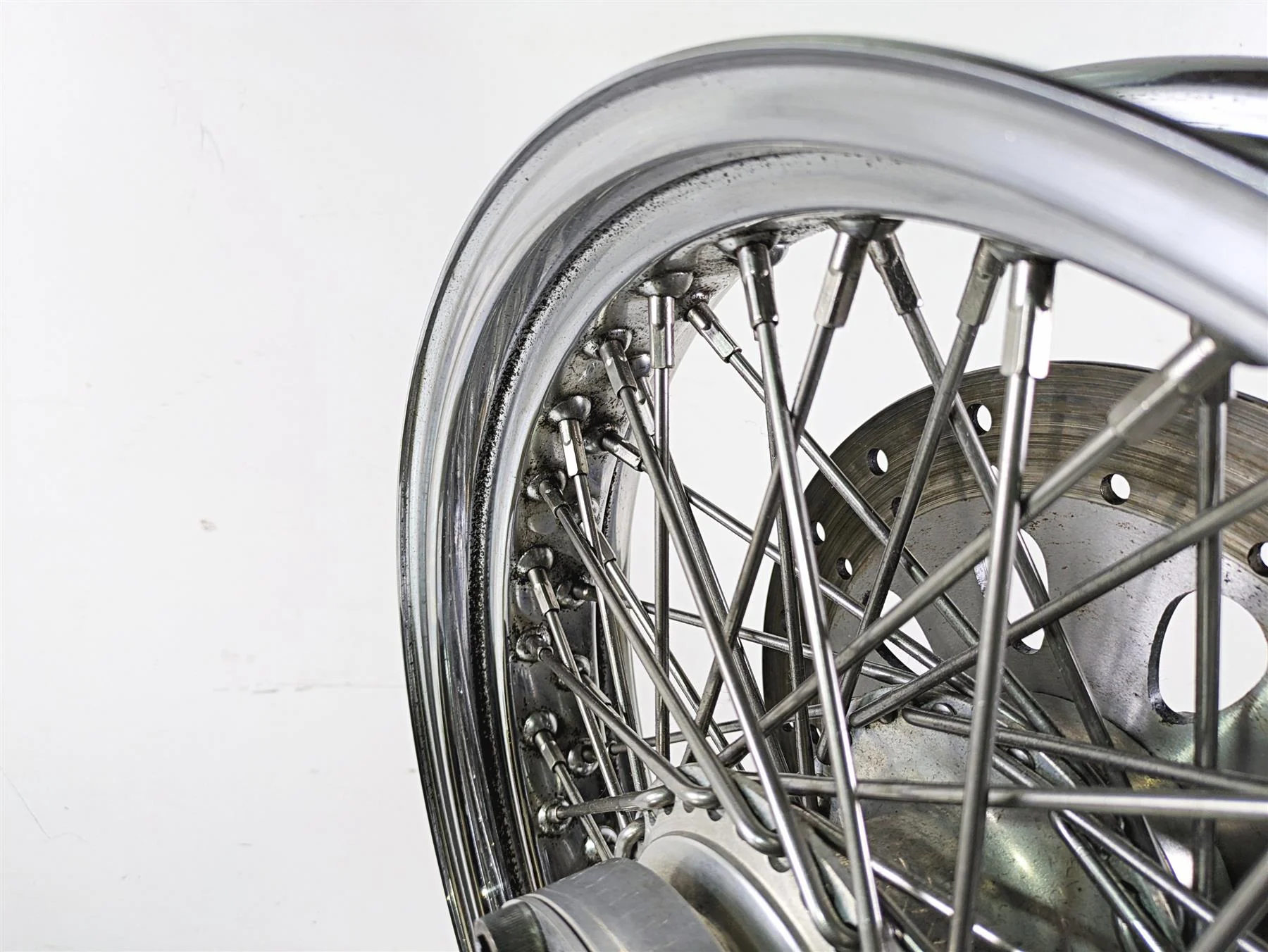 2002 Indian Spirit Deluxe Spoke Rear Wheel Rim Rotor 16x3.5 1.5mm Runout 21-970 - Image 11