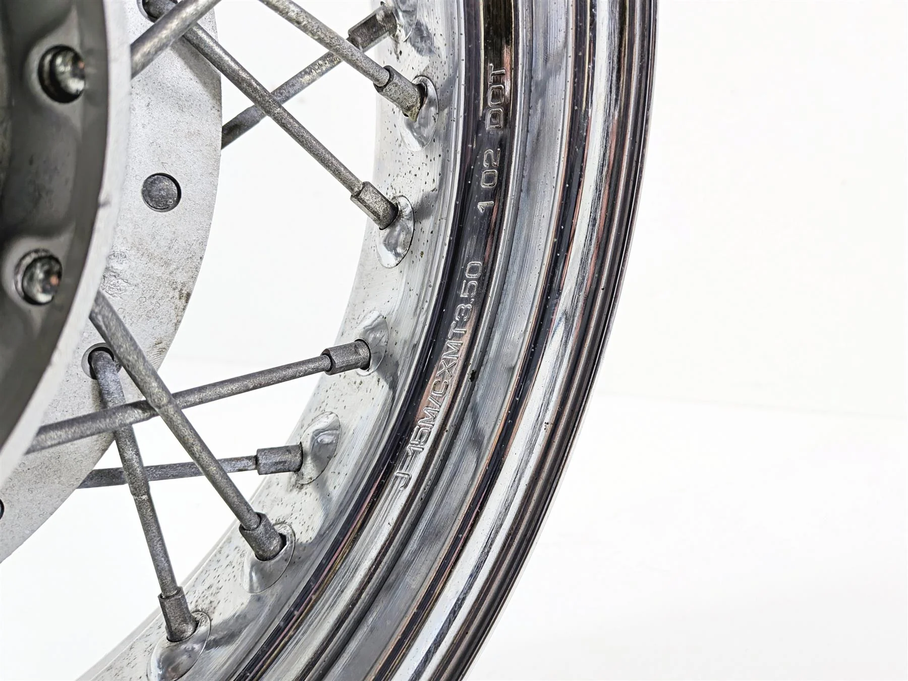2002 Yamaha XVS650 V-Star Classic Rear Spoke Wheel Rim 15x3.5 3JB-25311-00-35 - Image 10