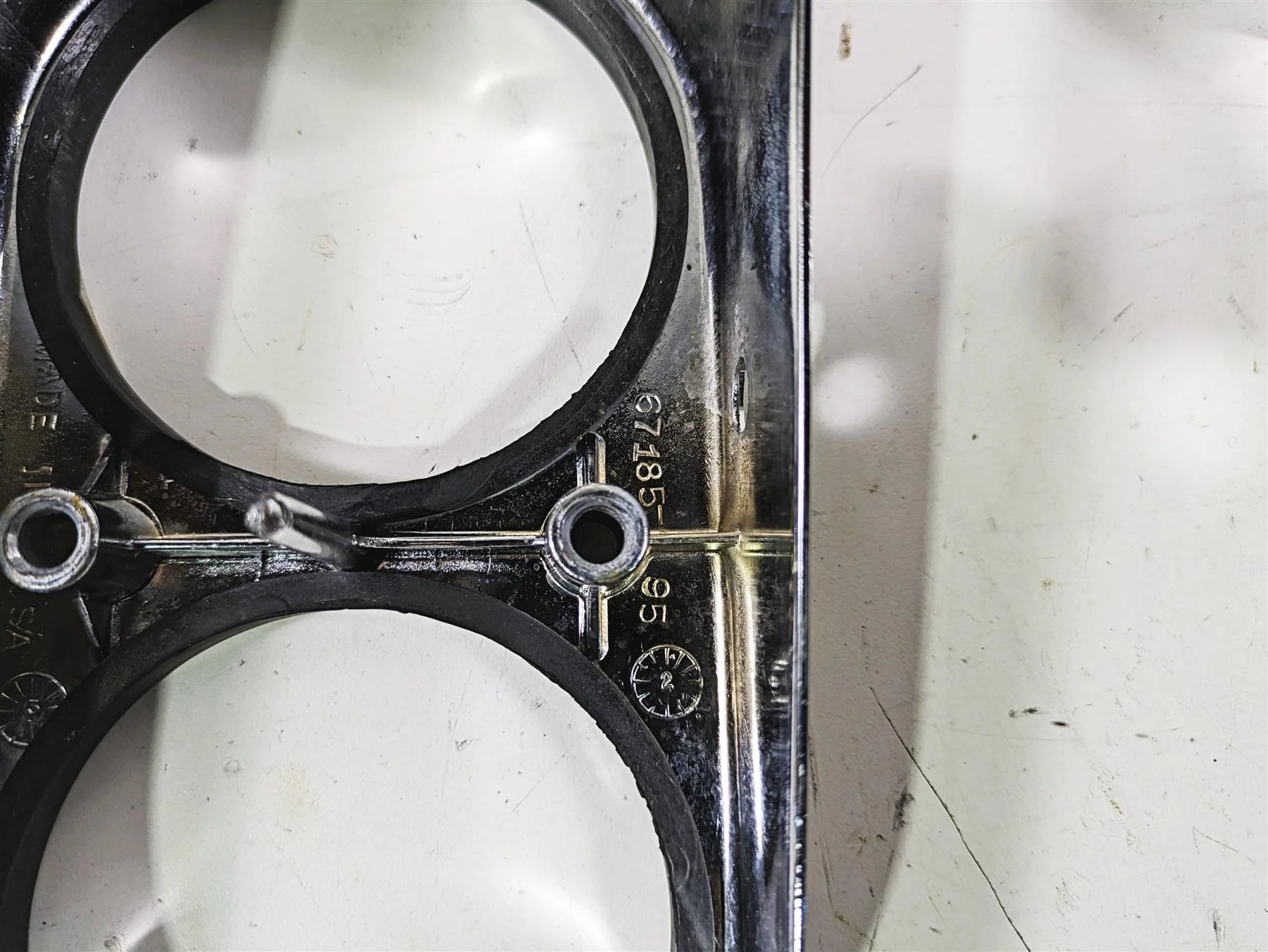 2003 Harley Dyna FXDL Low Rider 100TH Chrome Gauge Speedo Tacho Housing 67185-95 - Image 9