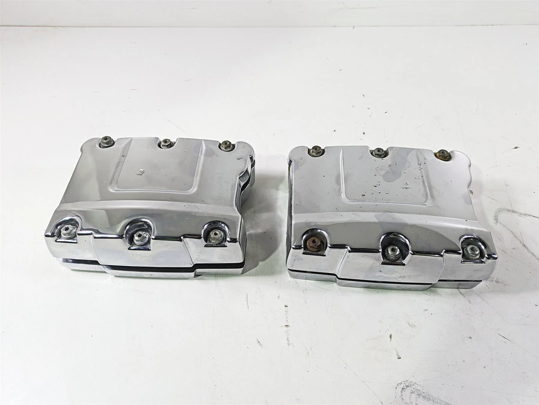 2003 Harley Dyna FXDL Low Rider 100TH Rocker Box Valve Cover Set 17571-99 - Image 3