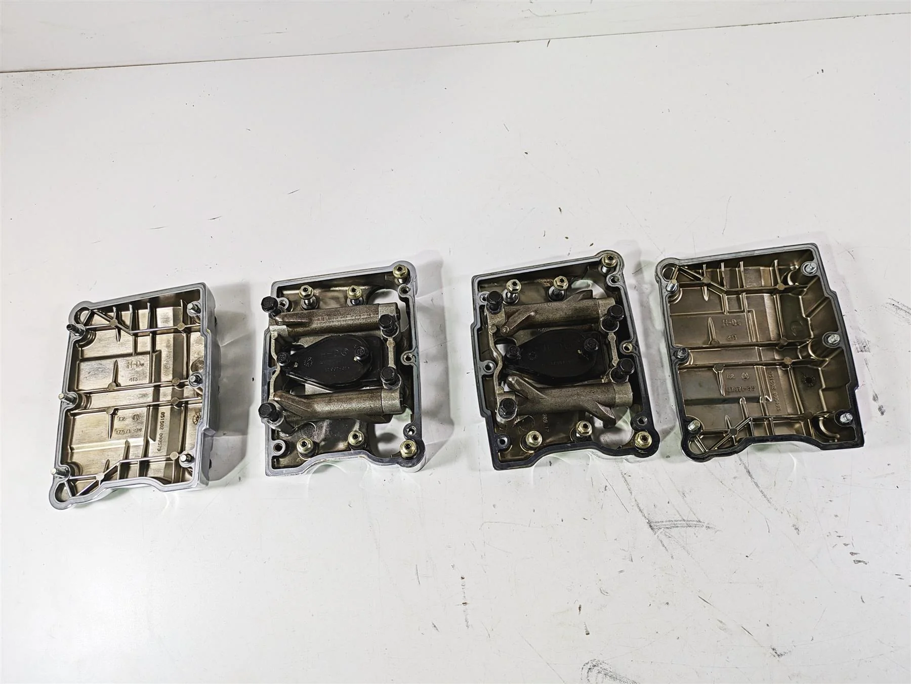 2003 Harley Dyna FXDL Low Rider 100TH Rocker Box Valve Cover Set 17571-99 - Image 7
