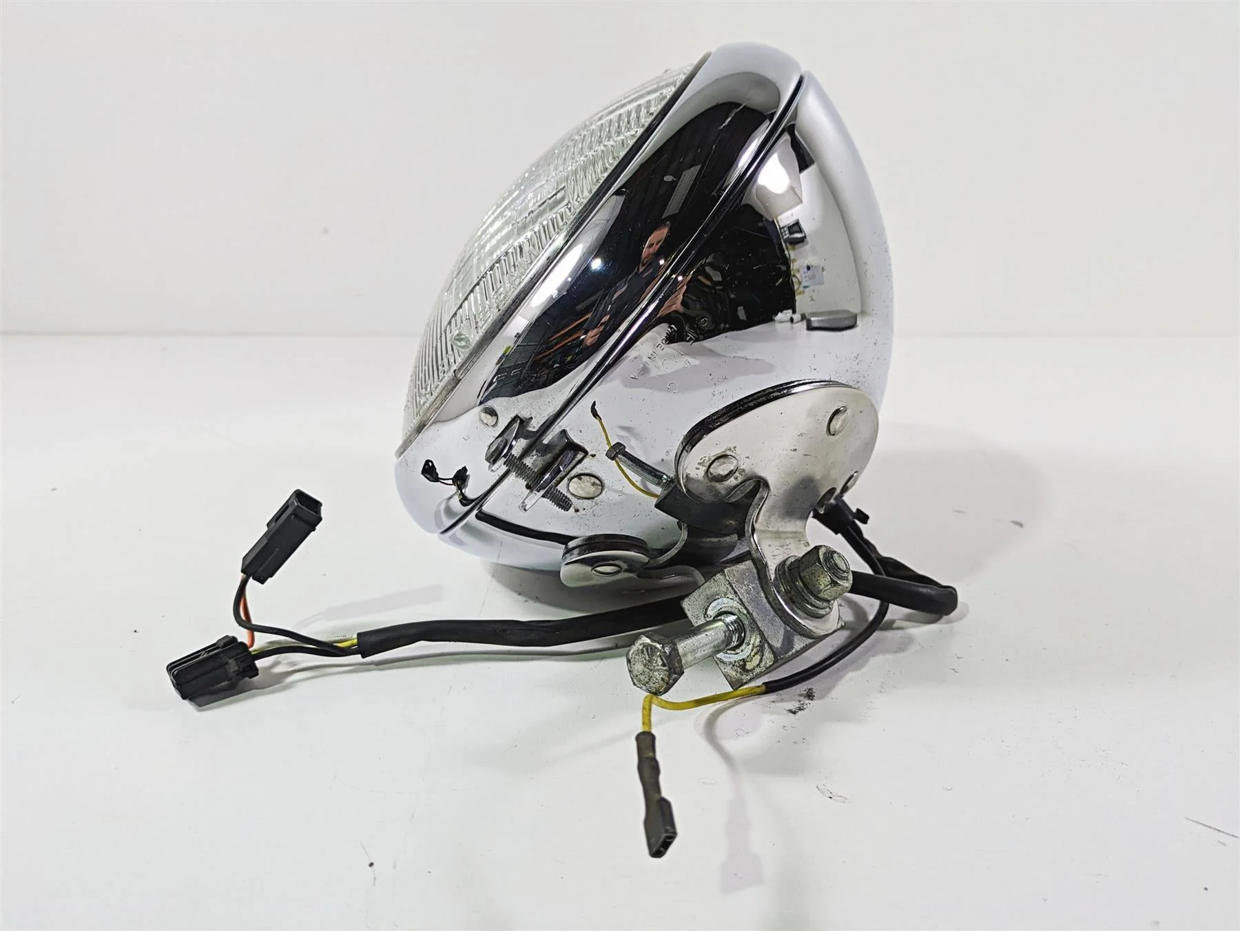 2003 Harley FLSTC Softail Heritage 100th 7" Chrome Headlight Lamp 67903-00