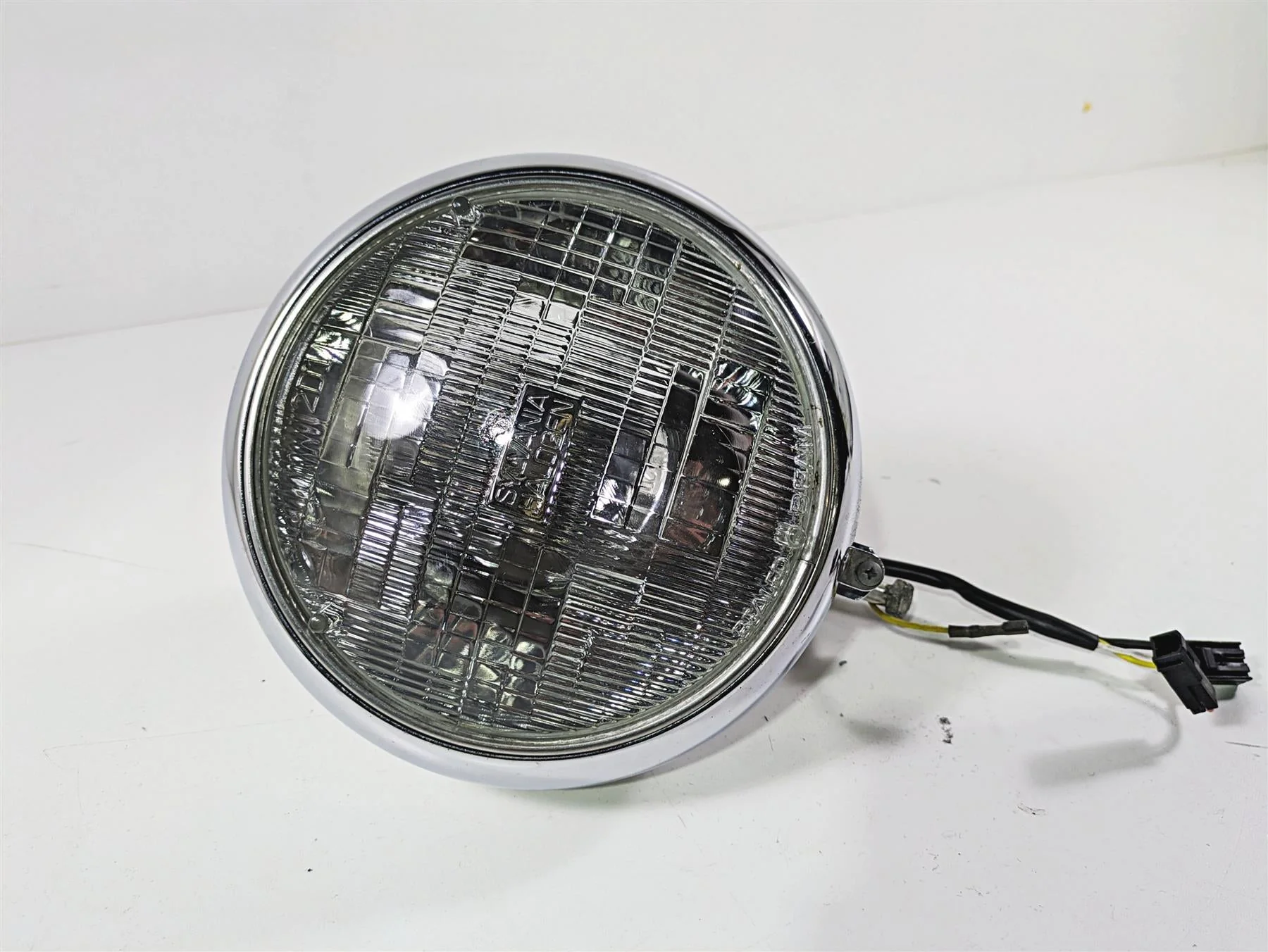 2003 Harley FLSTC Softail Heritage 100th 7" Chrome Headlight Lamp 67903-00 - Image 2