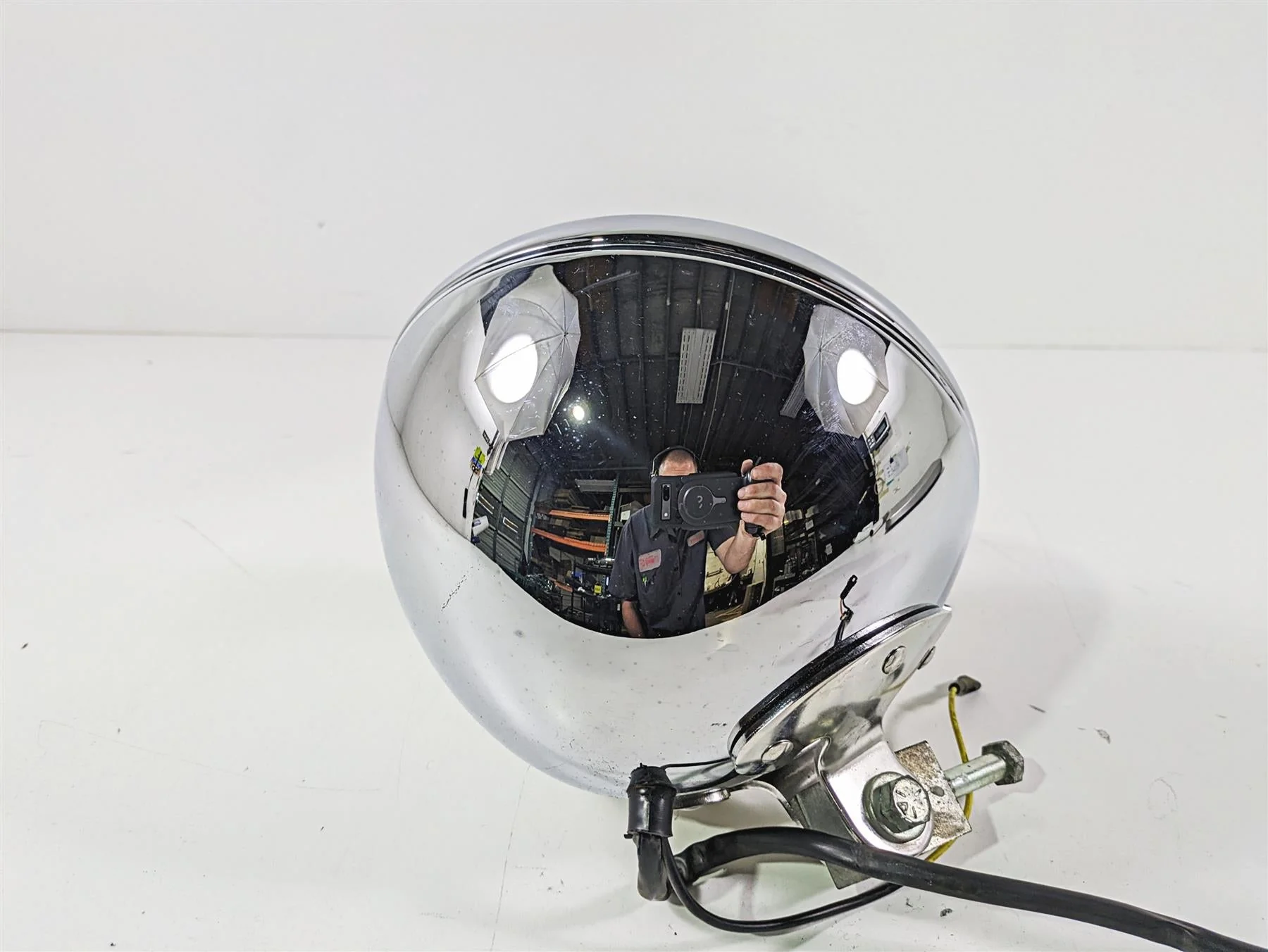 2003 Harley FLSTC Softail Heritage 100th 7" Chrome Headlight Lamp 67903-00 - Image 5
