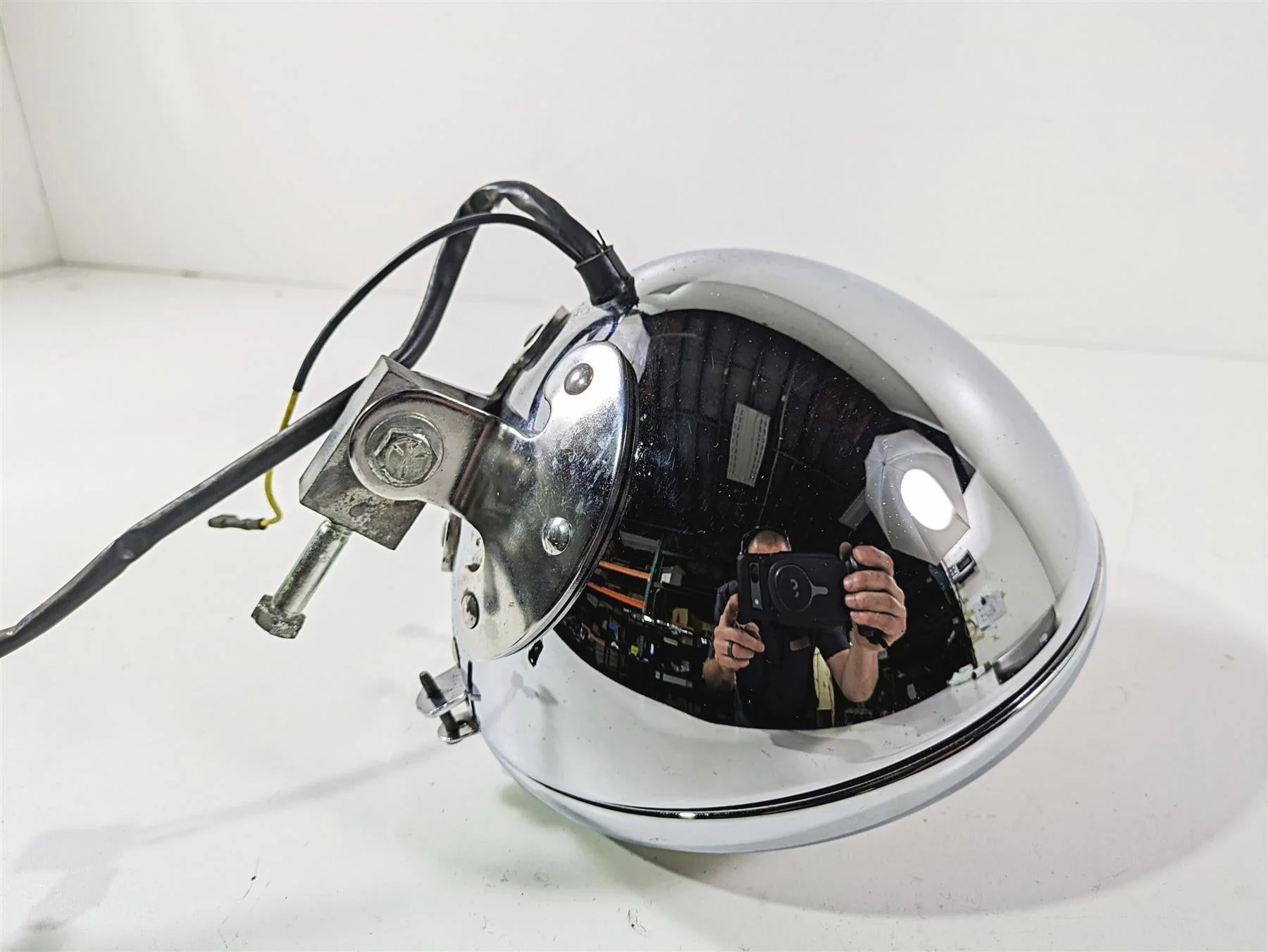 2003 Harley FLSTC Softail Heritage 100th 7" Chrome Headlight Lamp 67903-00 - Image 8