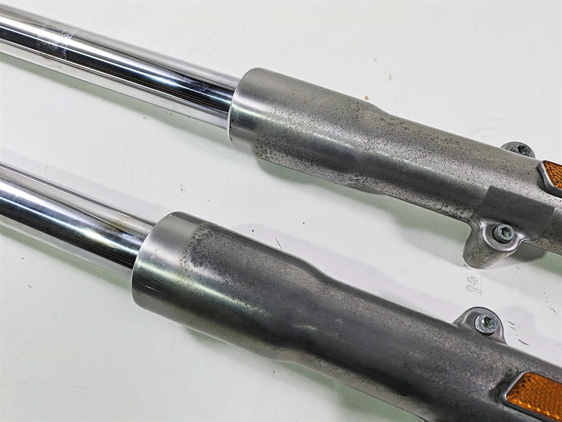2003 Harley FLSTC Softail Heritage 100th Front Fork Legs 41mm 45915-00 45916-00 - Image 12