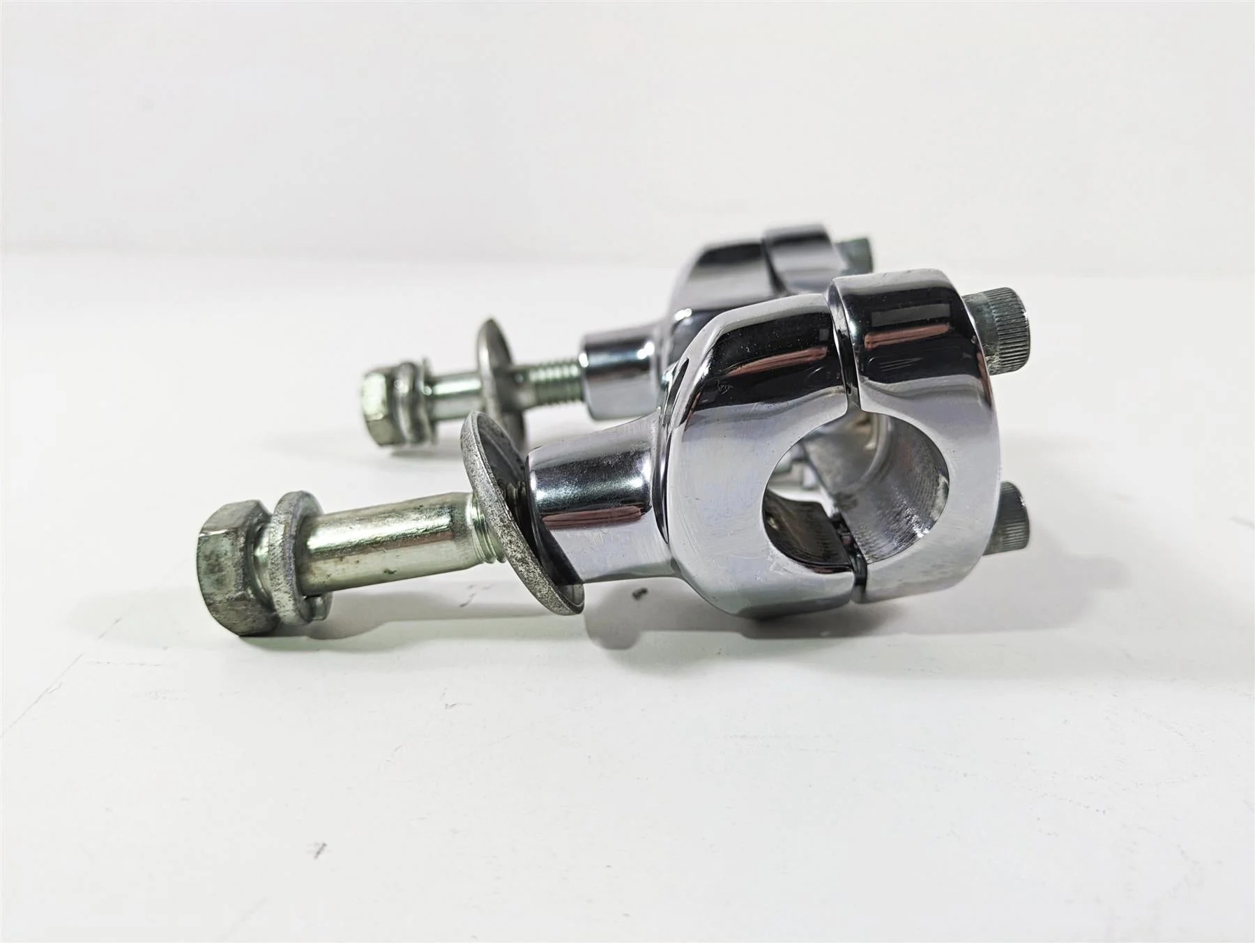 2003 Harley FLSTC Softail Heritage 100th Handlebar Holder Riser Set 56567-86B - Image 7