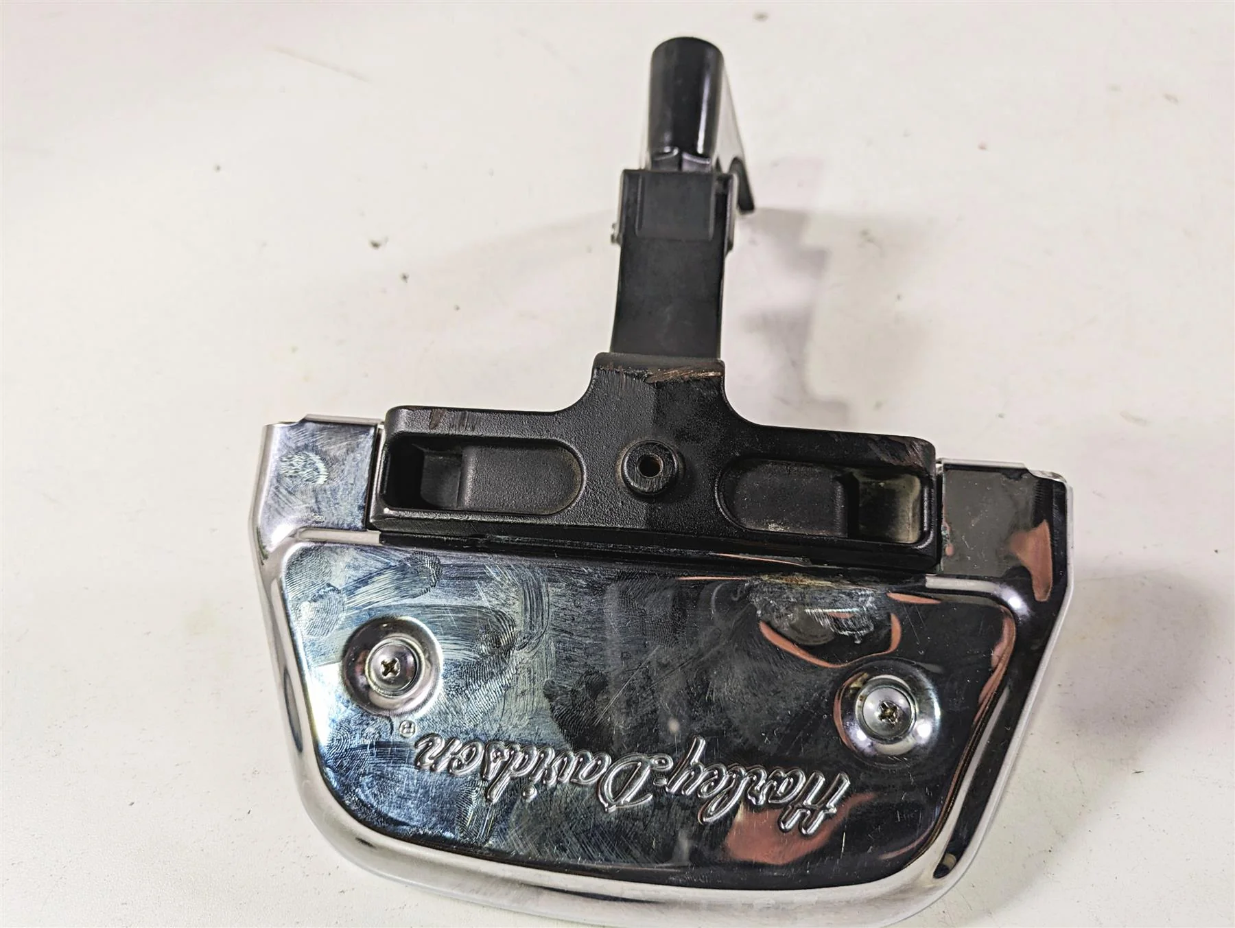 2003 Harley FLSTC Softail Heritage 100th Rear Floorboard Set & Adapter 50942-00 - Image 6