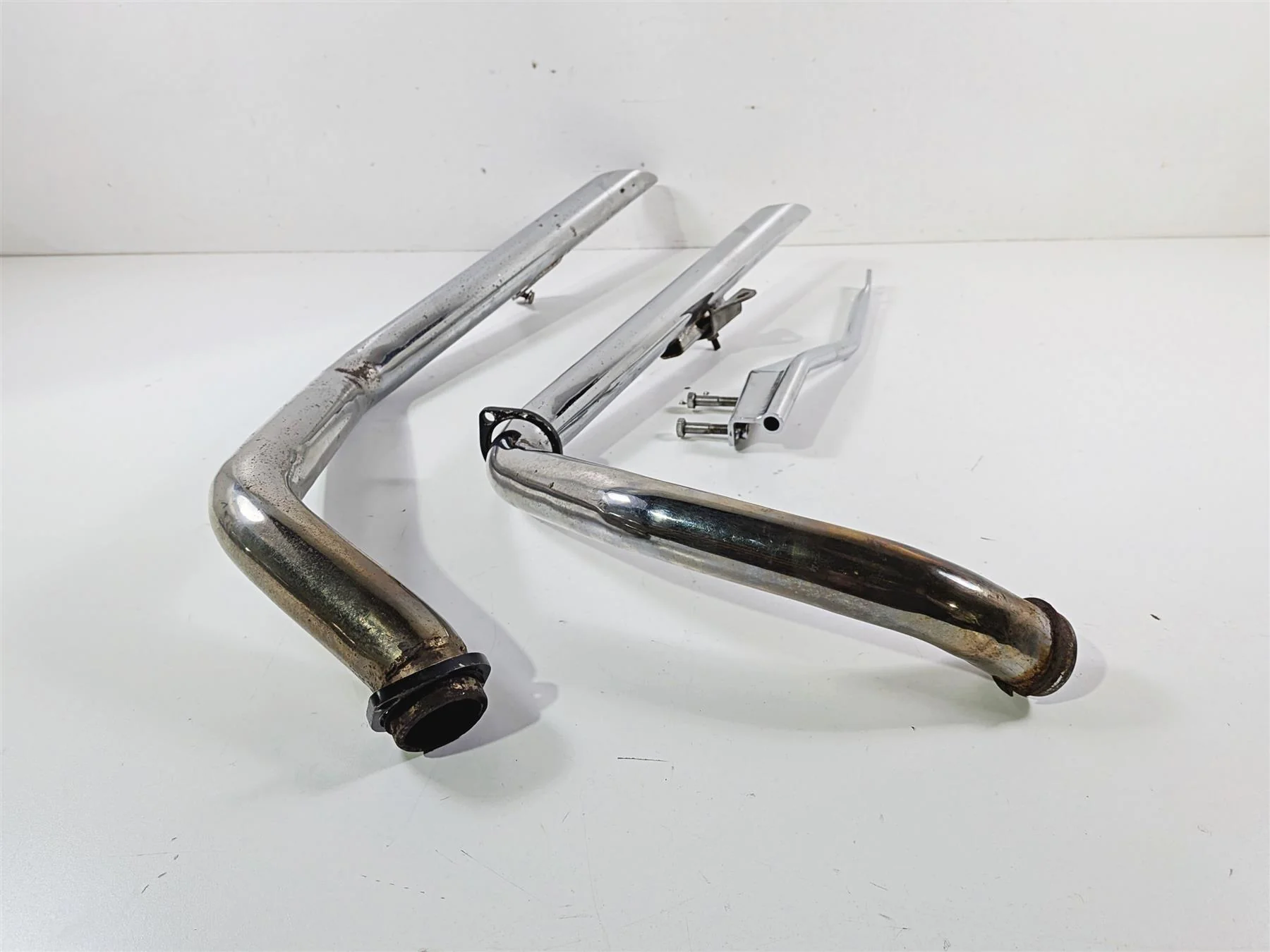 2003 Harley Sportster XL1200 Drag Pipes Slash Cut Exhaust System - Image 5