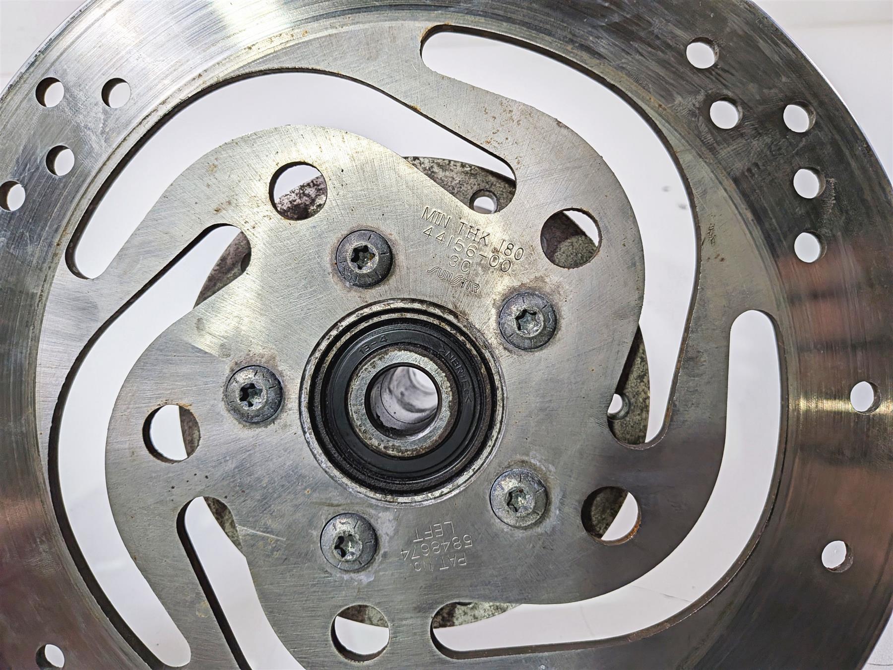 2003 Harley Sportster XL1200 Front Spoke Wheel Hub + Brake Disc Set 43105-05A - Image 4