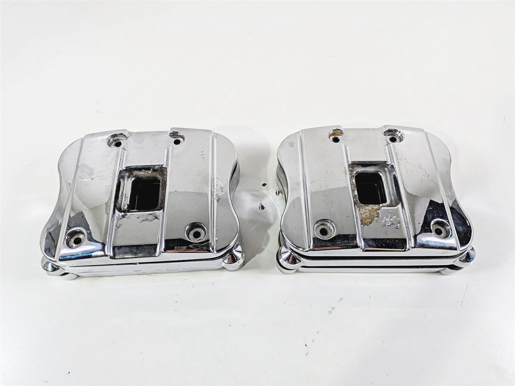 2003 Harley Sportster XL1200 Rocker Box Push Rod Cover Set 17581-01 17551-96 - Image 4