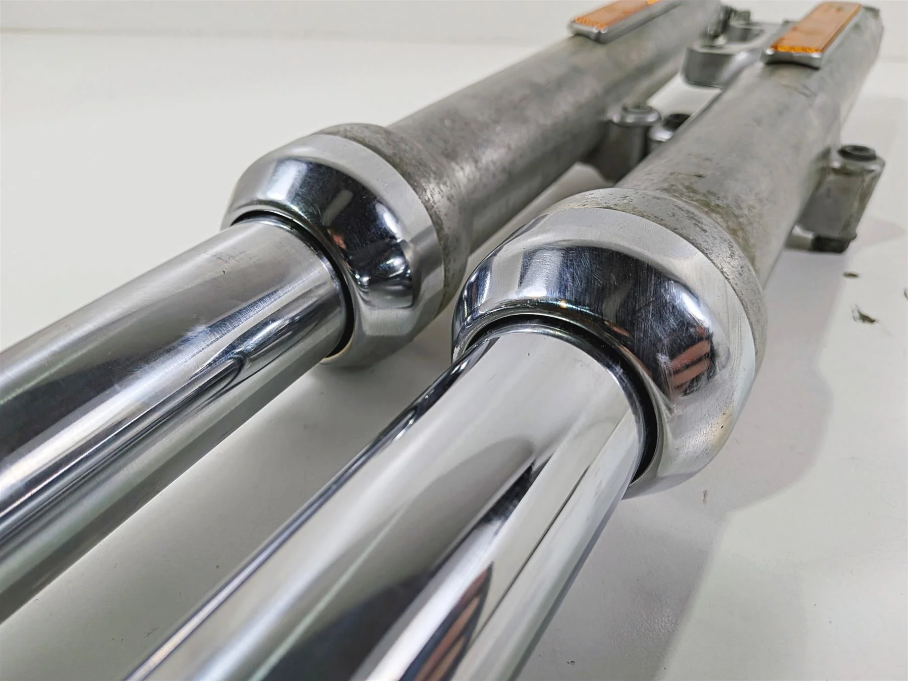 2003 Harley Sportster XL1200 Straight Front Fork Set 39mm Read 45900-00 45901-00 - Image 9