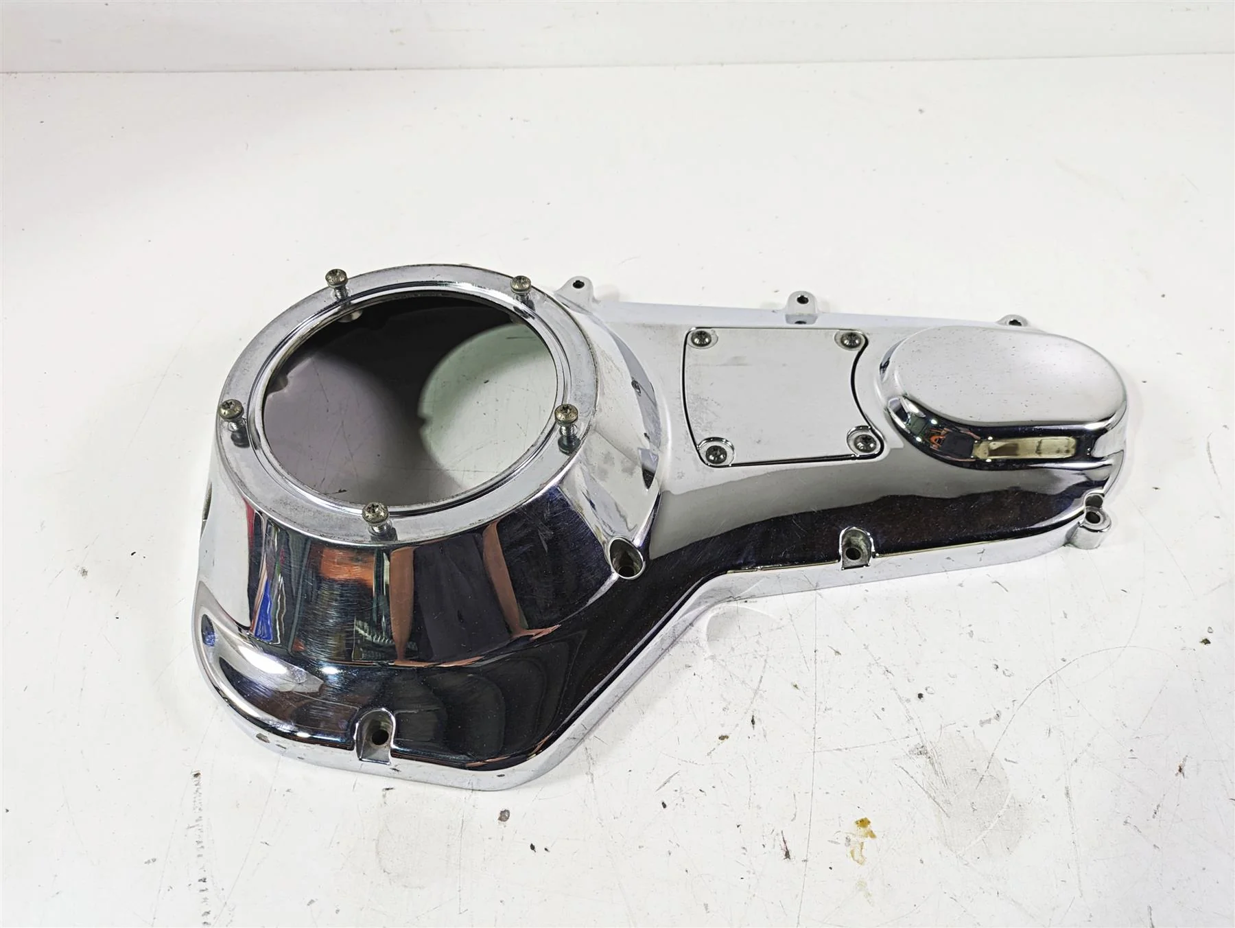 2003 Harley Touring FLHTCUI 100TH E-Glide Outer Primary Clutch Cover 60685-99 - Image 5