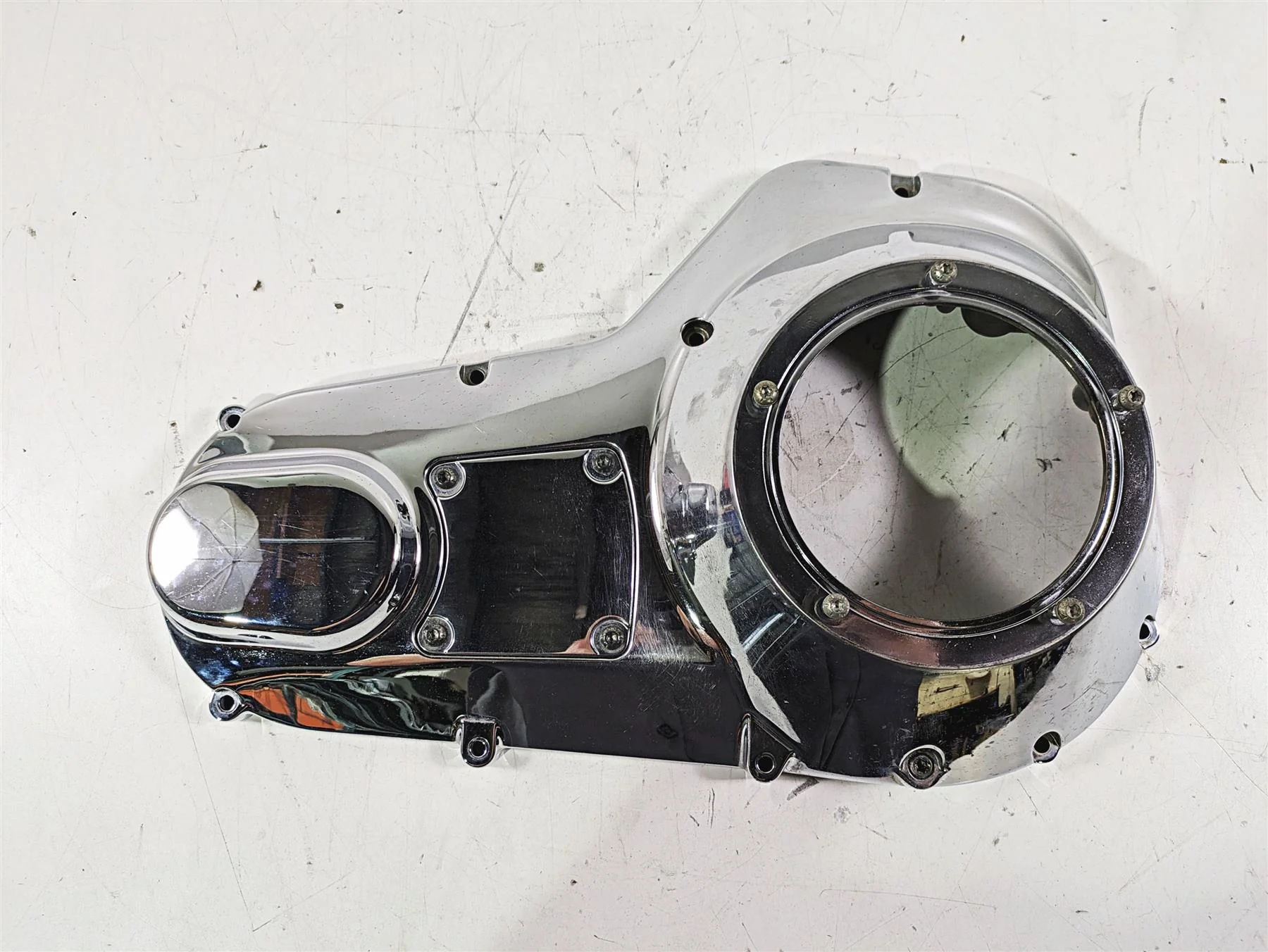 2003 Harley Touring FLHTCUI 100TH E-Glide Outer Primary Clutch Cover 60685-99 - Image 7