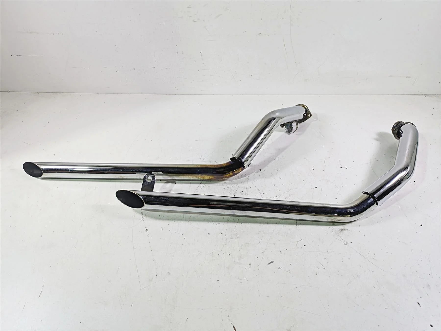 2003 Harley Touring FLHTCUI 100TH E-Glide Paughco Drag Pipes Exhaust Set 735EVOS