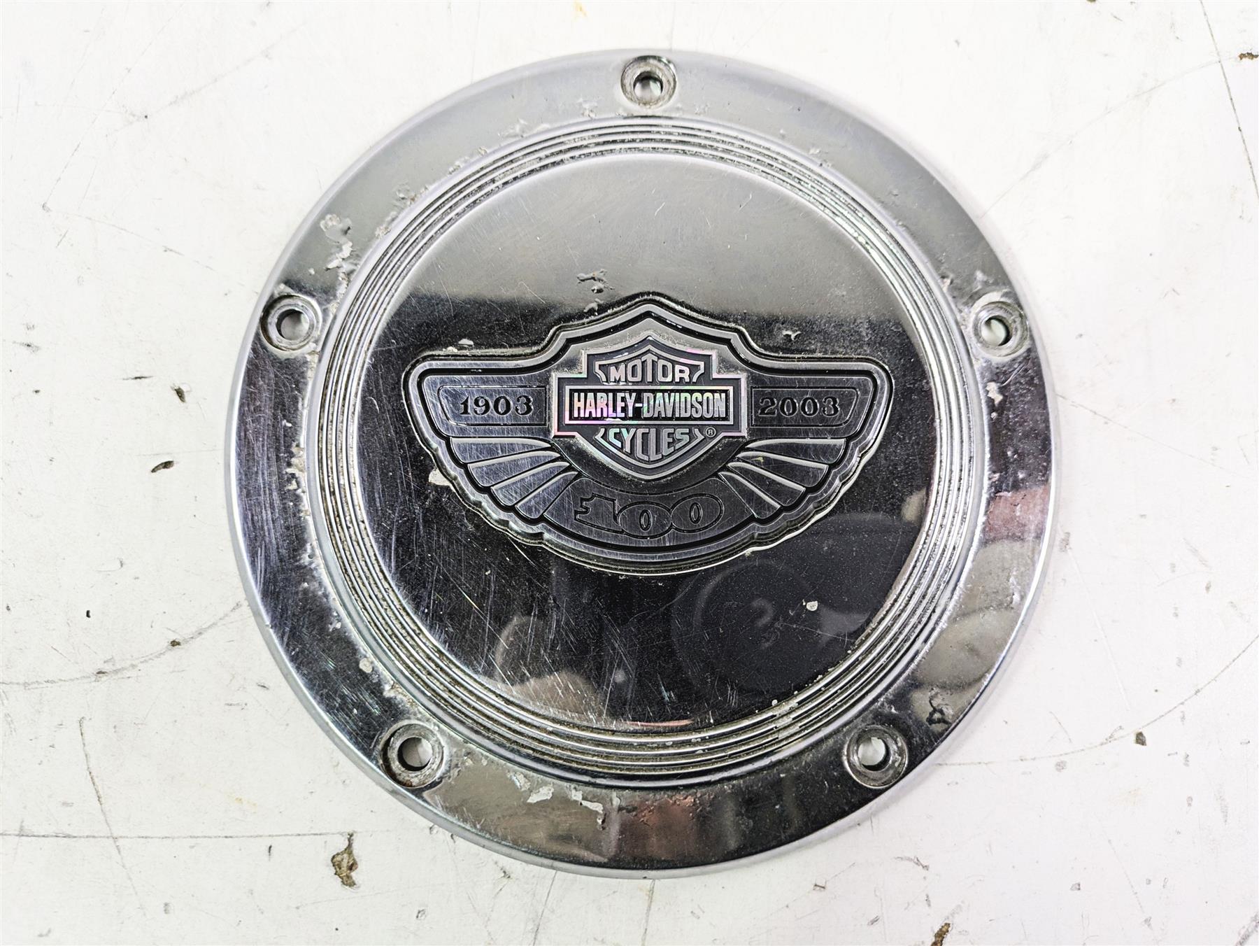 2003 Harley Touring FLHTCUI E-Glide 100th Chrome Derby Cover 25001-03 - Image 2