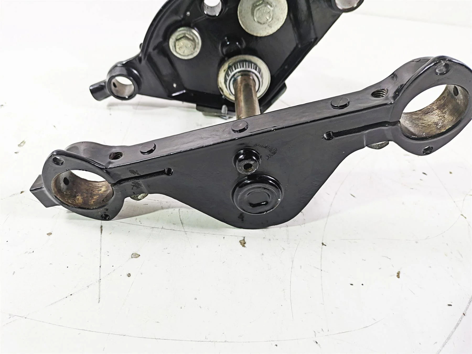 2003 Harley Touring FLHTCUI E-Glide 100th Upper Lower Triple Tree Set 45446-87A - Image 11