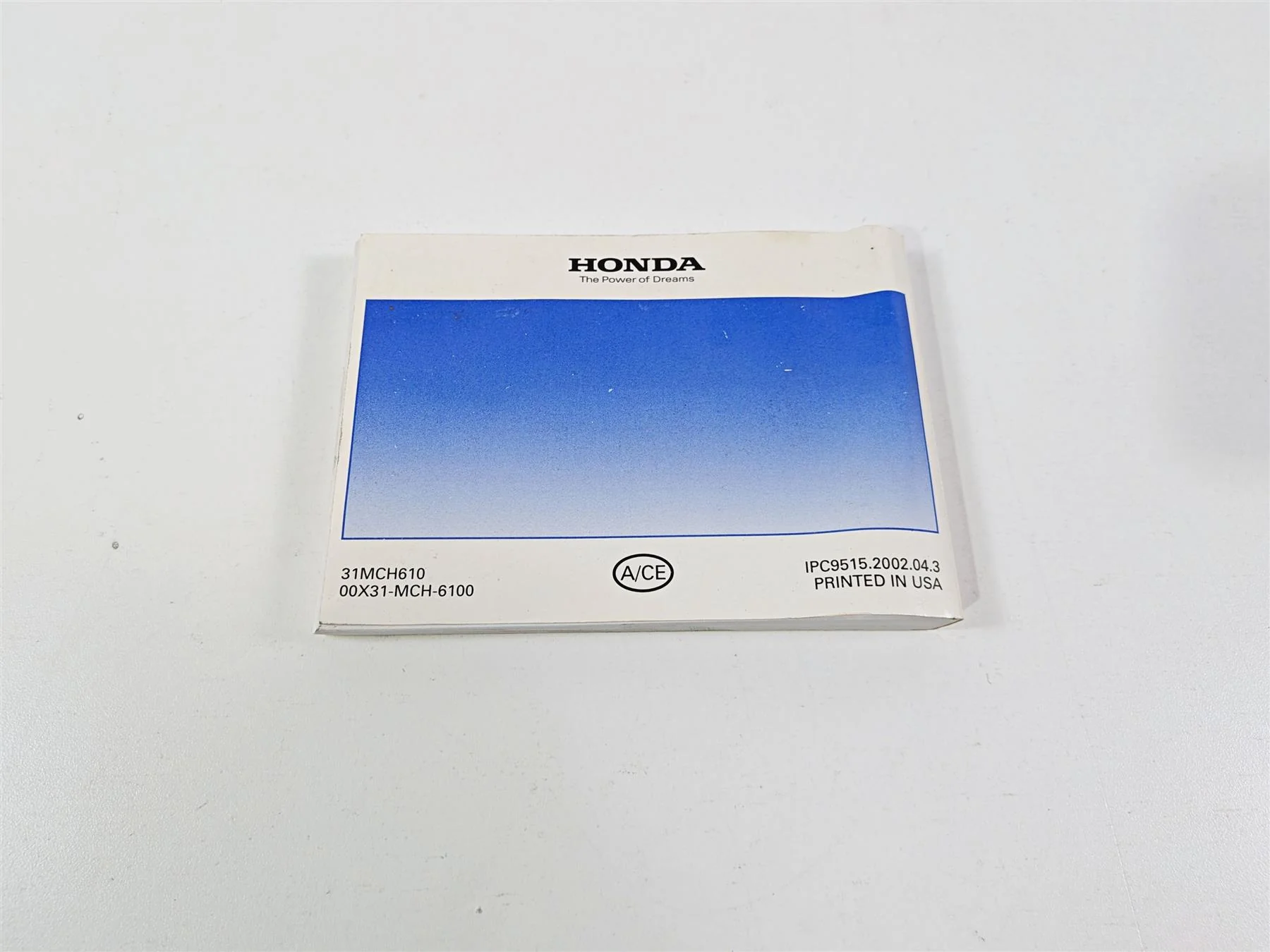 2003 Honda V-Twin VTX1800 C Owners Manual Booklet 00X31-MCH-6100 - Image 2