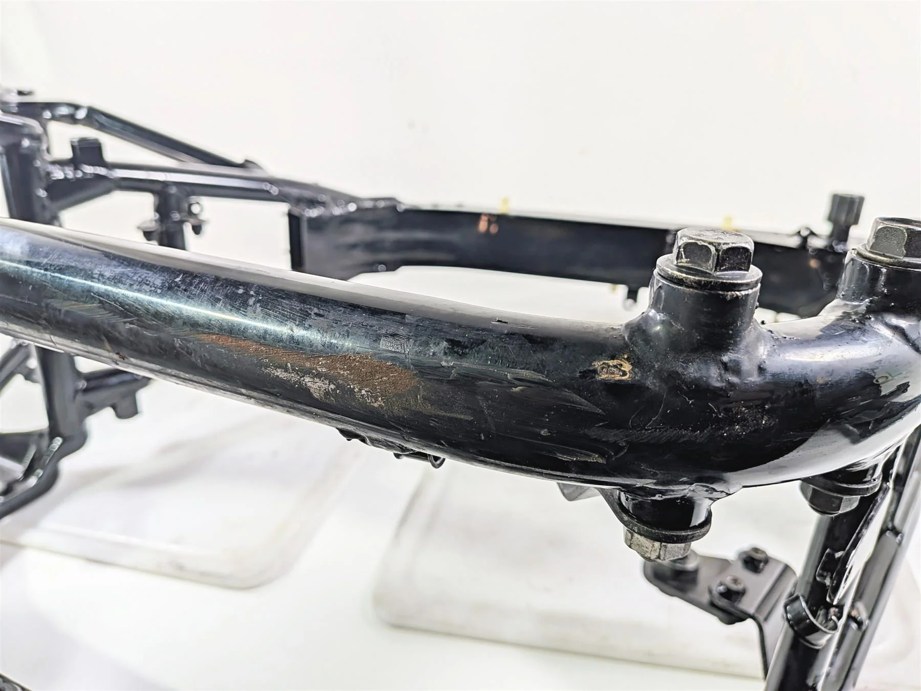 2003 Honda V-Twin VTX1800 C Straight Main Frame + Swingarm With Clean Texas Title 50100-MCH-000 - Image 12