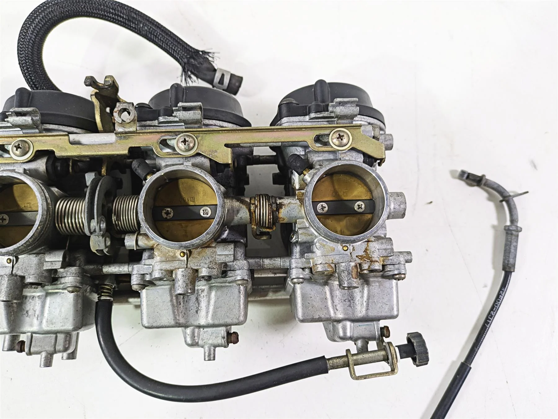 2003 Suzuki GSF1200 Bandit Mikuni Carb Carburetor Set - Read 13201-32F10 - Image 7