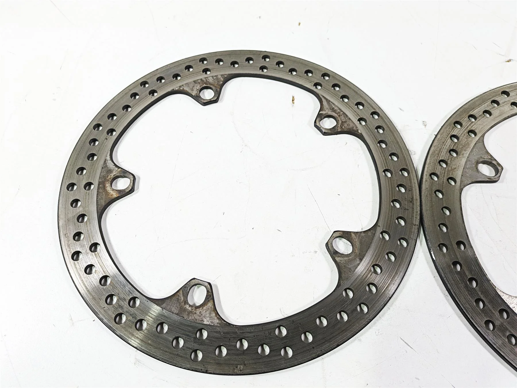 2004 BMW R1150GS R21 Front Brake Disc Rotor Set L 34112314893 R 34112314894 - Image 10