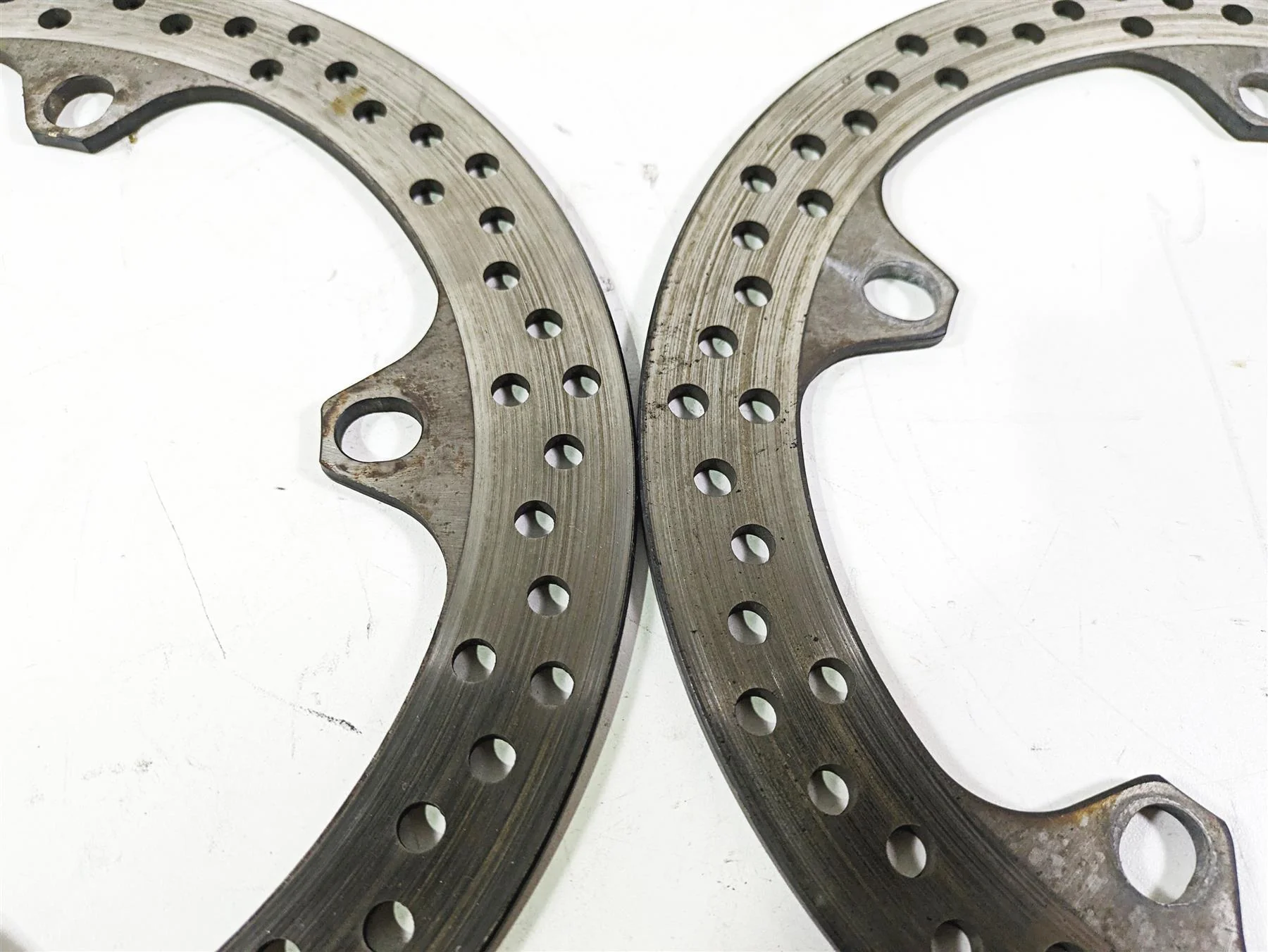 2004 BMW R1150GS R21 Front Brake Disc Rotor Set L 34112314893 R 34112314894 - Image 4