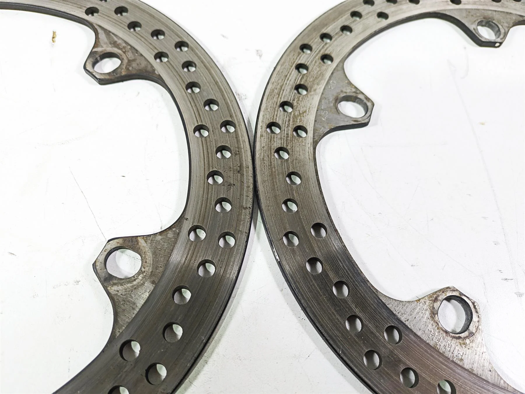 2004 BMW R1150GS R21 Front Brake Disc Rotor Set L 34112314893 R 34112314894 - Image 8