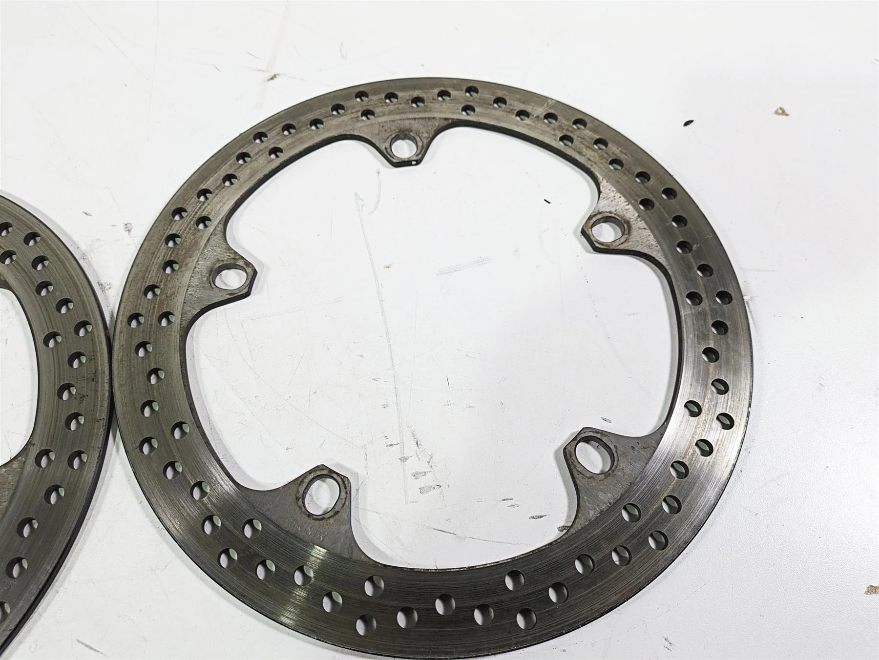2004 BMW R1150GS R21 Front Brake Disc Rotor Set L 34112314893 R 34112314894 - Image 9