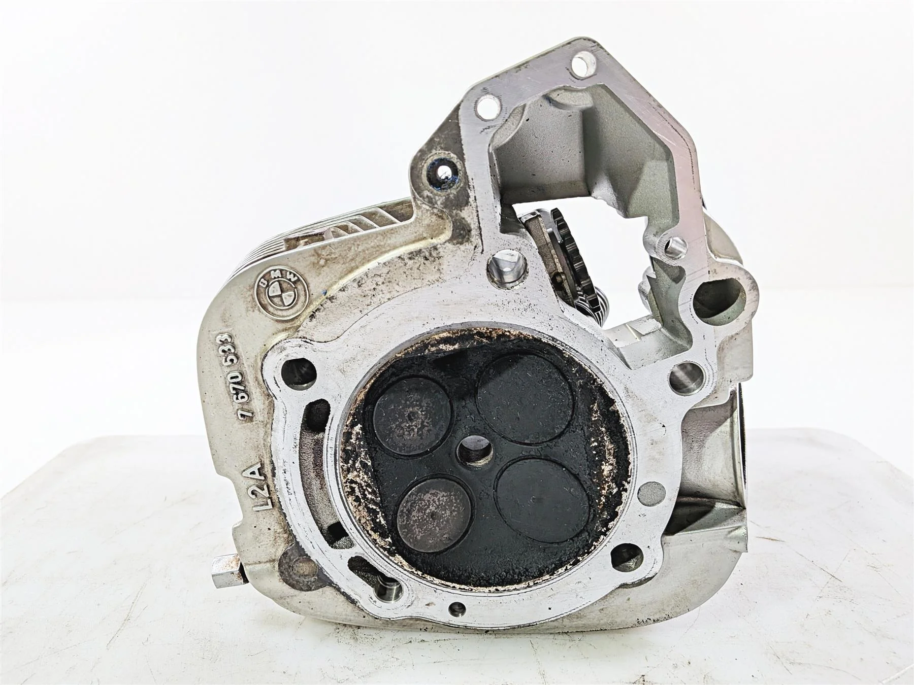 2004 BMW R1150GS R21 Left Cylinderhead Cylinder Head - Good Compression 7670533 - Image 8