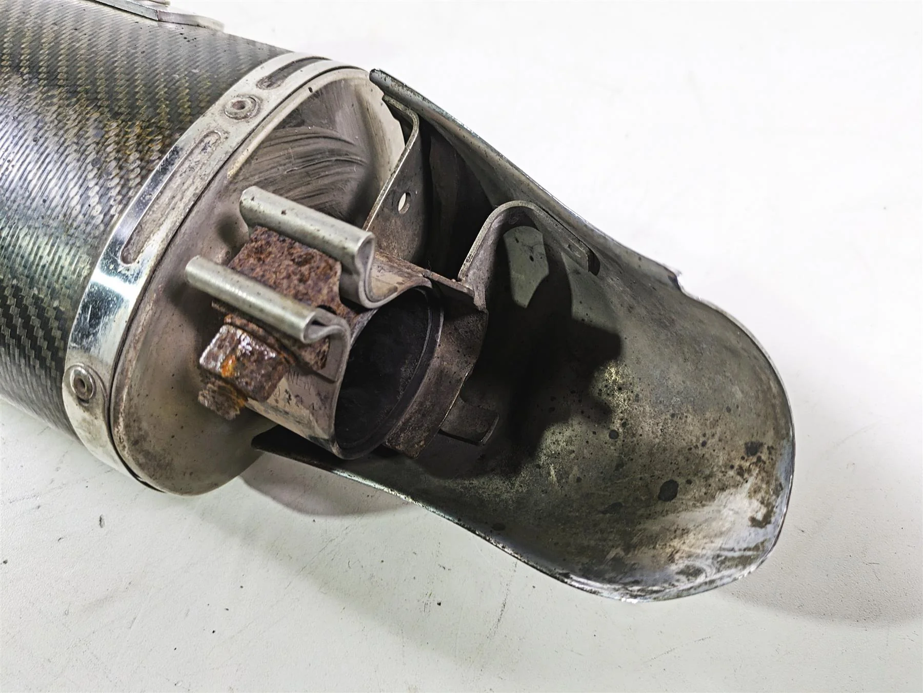 2004 BMW R1150GS R21 Remus Carbon Fiber Exhaust Muffler Pipe & DB Eater RV1 2039 - Image 5
