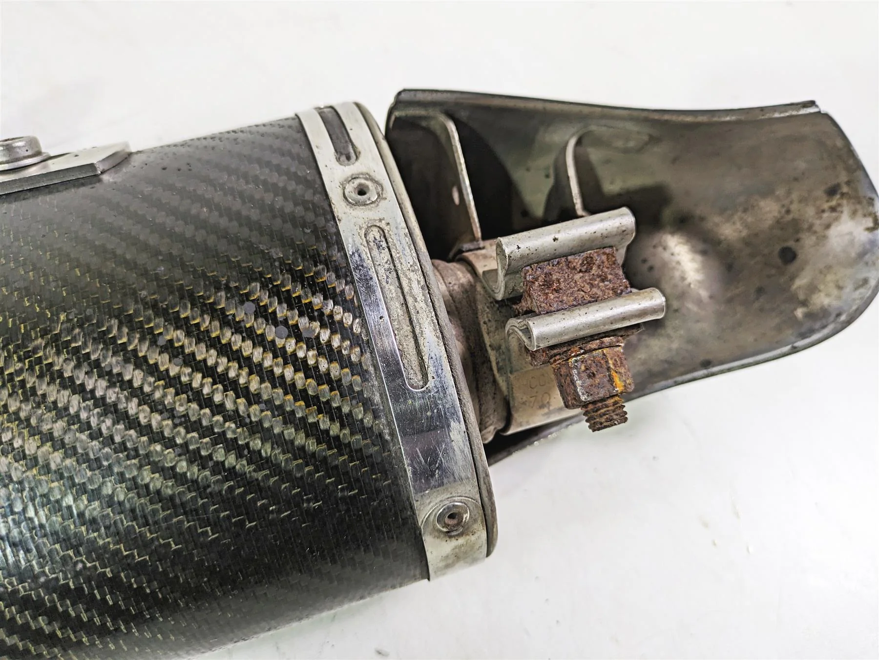 2004 BMW R1150GS R21 Remus Carbon Fiber Exhaust Muffler Pipe & DB Eater RV1 2039 - Image 7