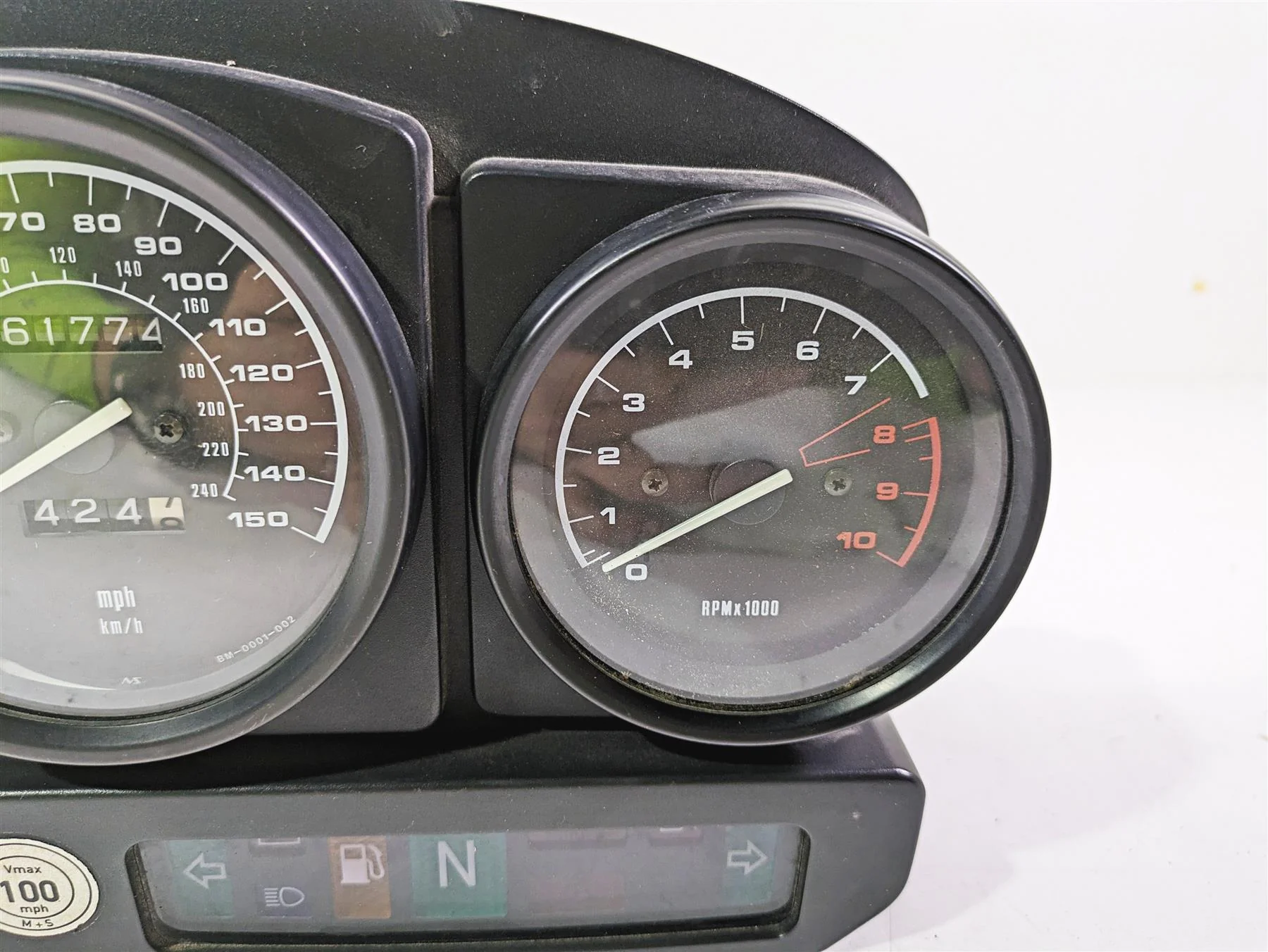 2004 BMW R1150GS R21 Speedometer Gauges Tachometer Instrument Lights 62122350609 - Image 9