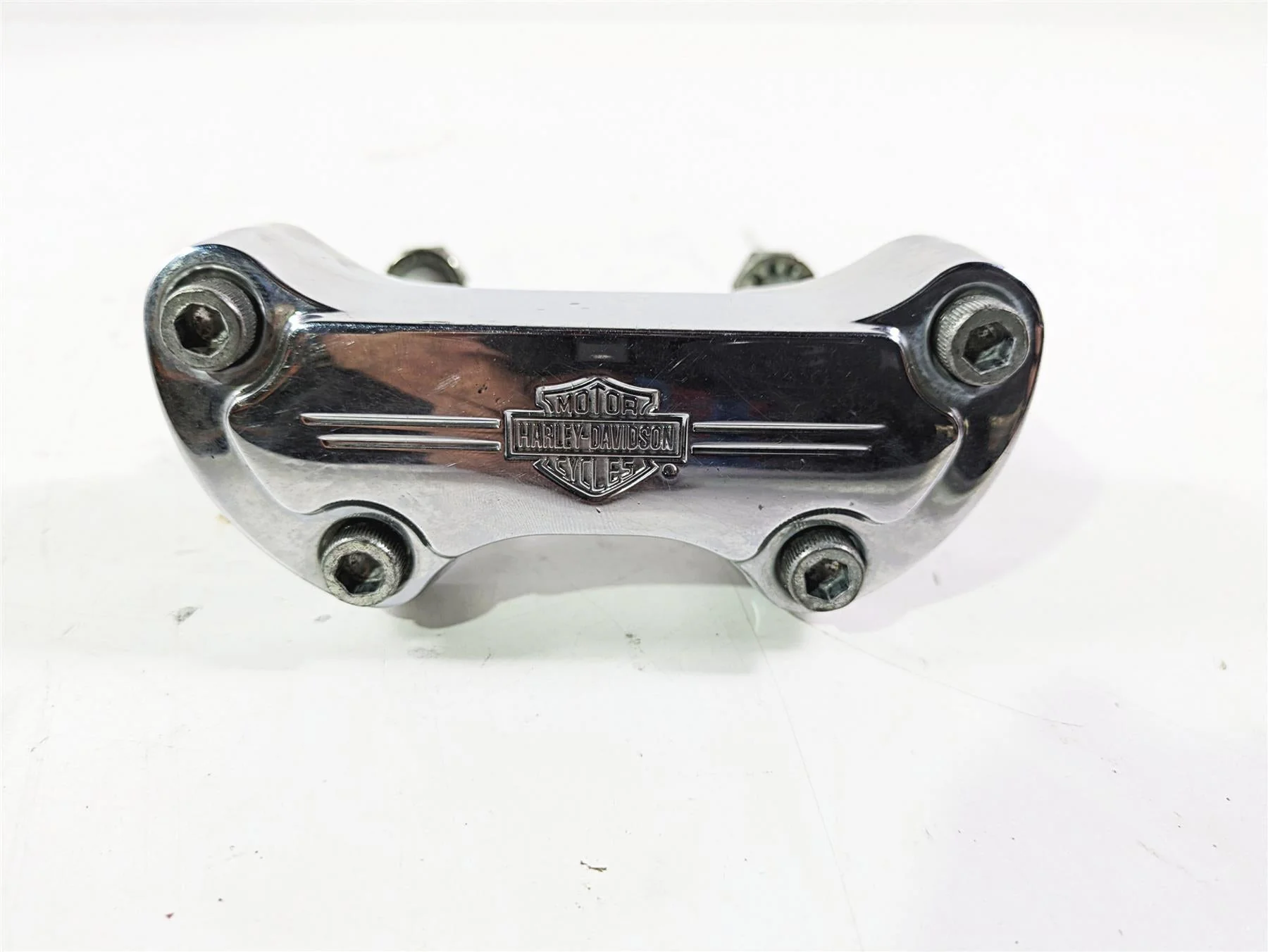 2004 Harley FLSTCI Softail Heritage Handlebar Holder Riser Set 56567-86B - Image 6