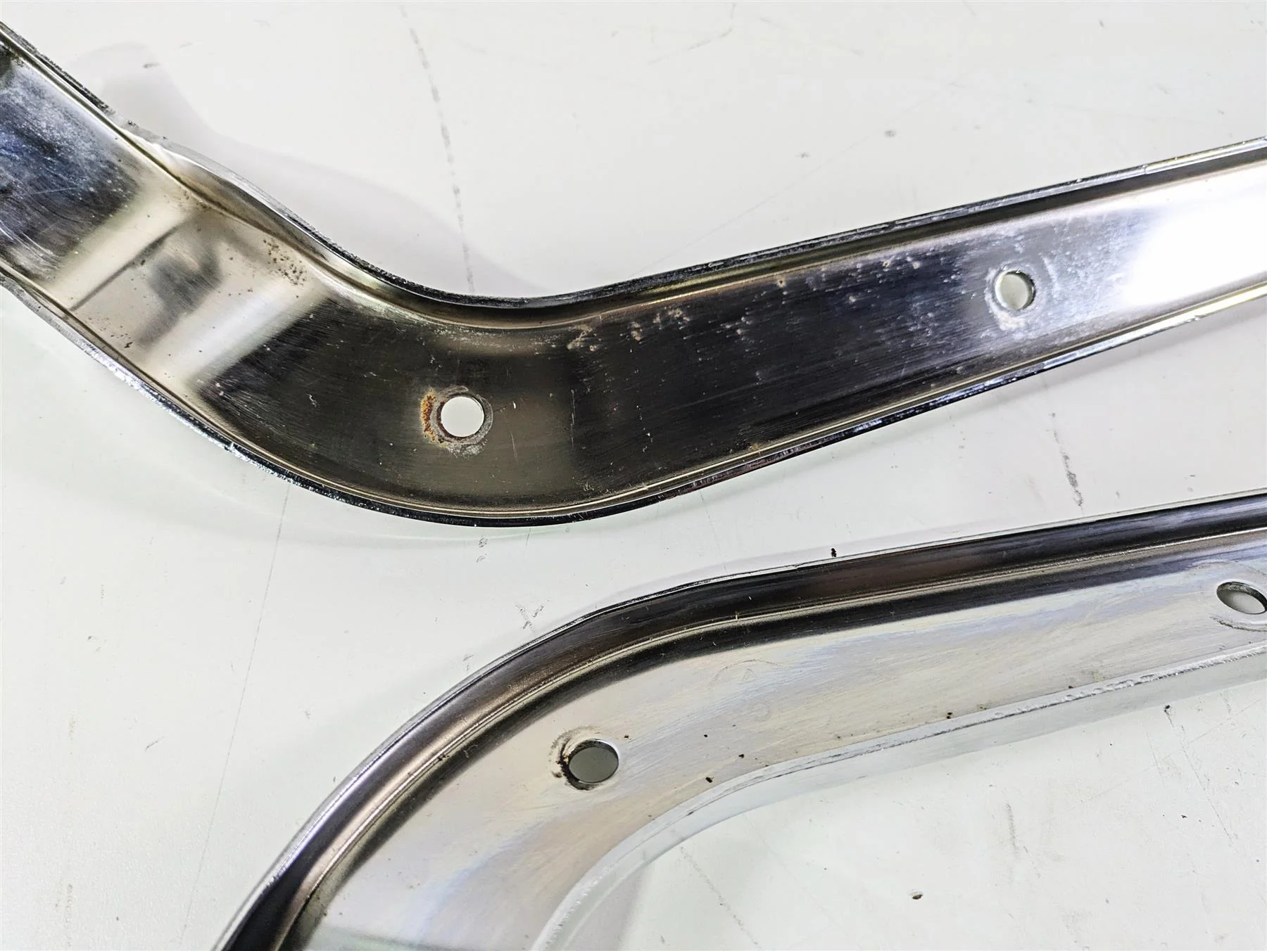 2004 Harley FLSTCI Softail Heritage Rear Fender Chrome Braces 59955-03 59954-03 - Image 11
