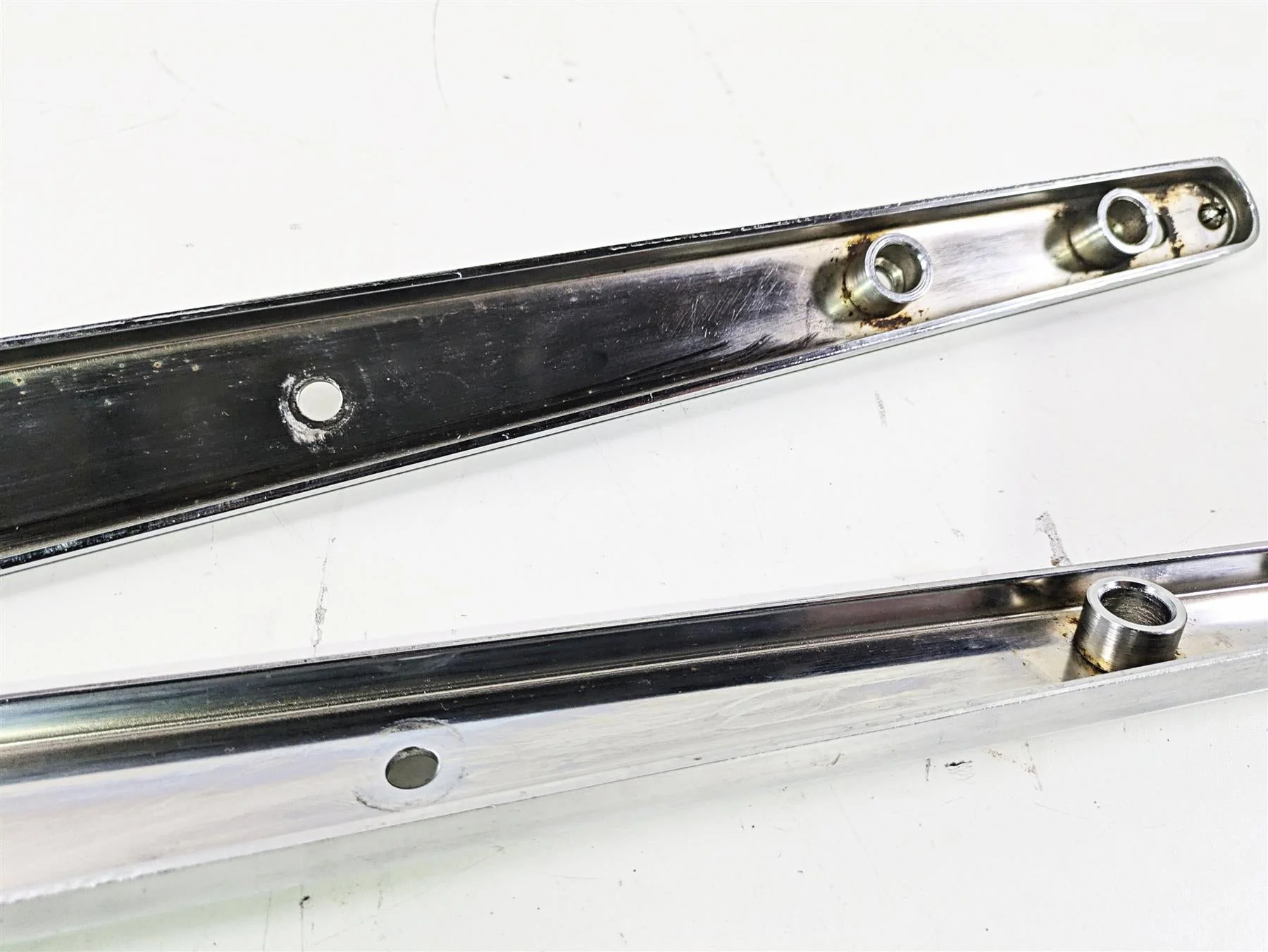 2004 Harley FLSTCI Softail Heritage Rear Fender Chrome Braces 59955-03 59954-03 - Image 12