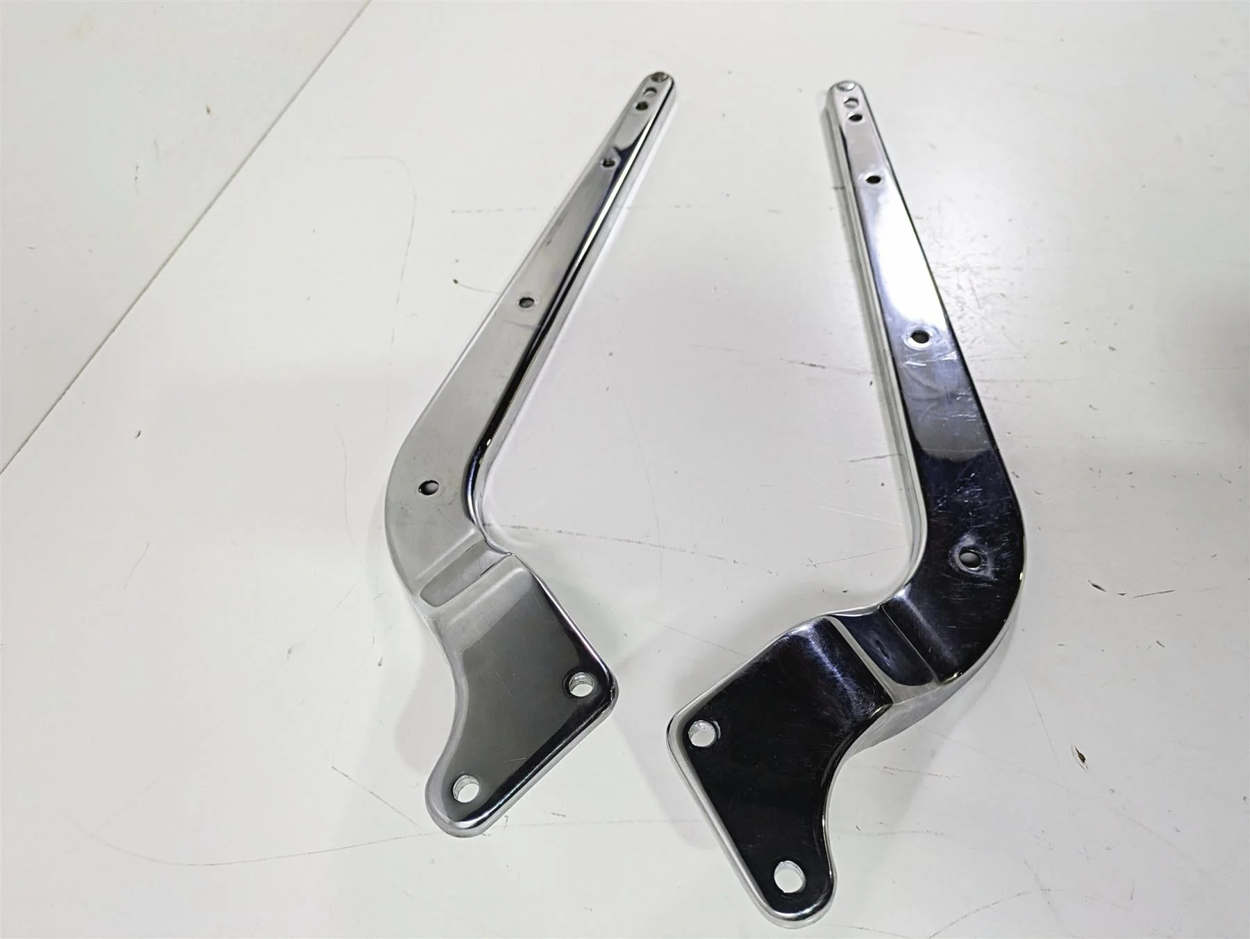 2004 Harley FLSTCI Softail Heritage Rear Fender Chrome Braces 59955-03 59954-03 - Image 2