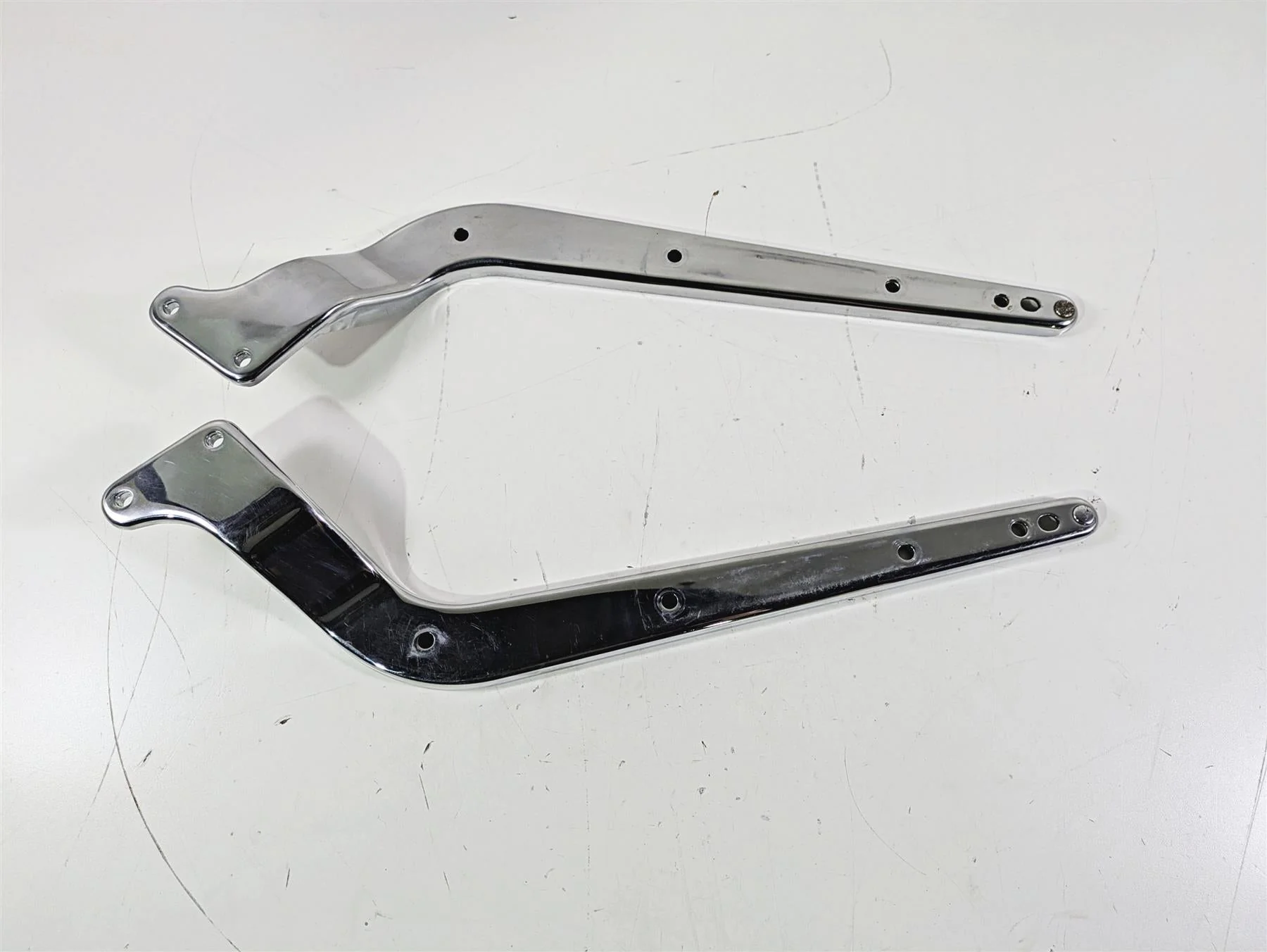 2004 Harley FLSTCI Softail Heritage Rear Fender Chrome Braces 59955-03 59954-03 - Image 4
