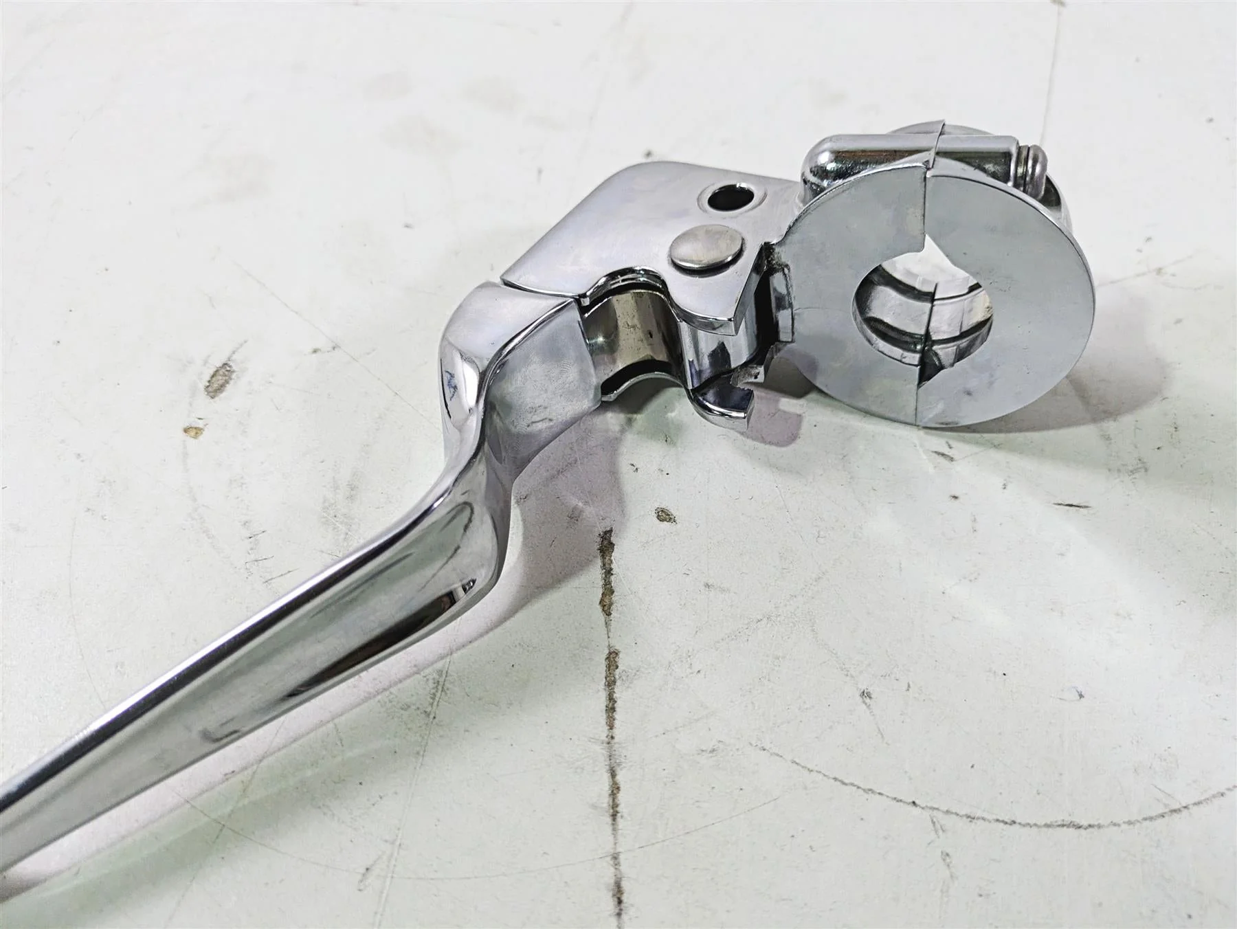 2004 Harley Softail FLSTF Fat Boy Chrome Brake Master Cylinder Set 9/16 45019-96 - Image 10