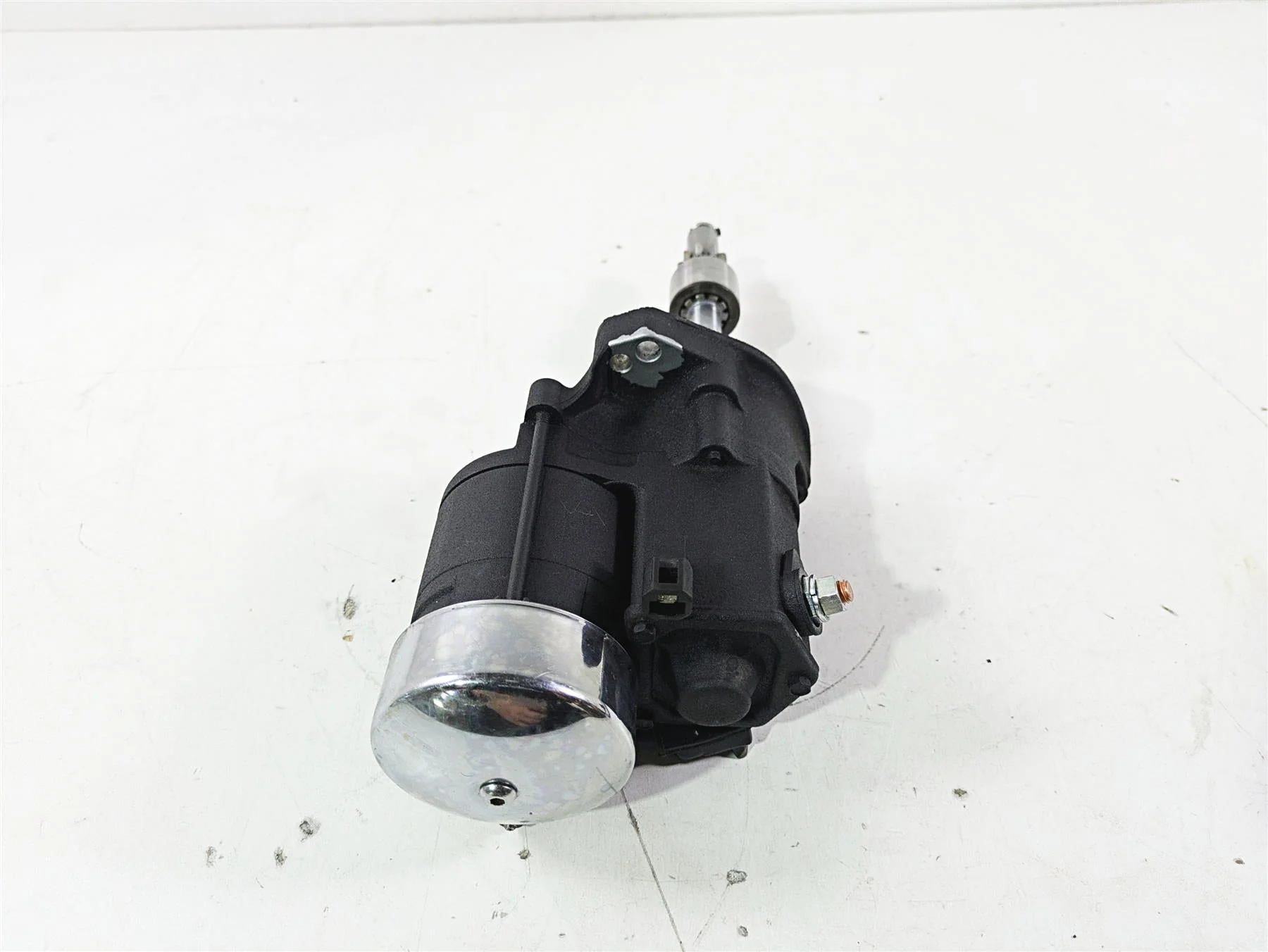 2004 Harley Softail FLSTF Fat Boy Engine Starter Motor + Cover 31612-09 - Image 4
